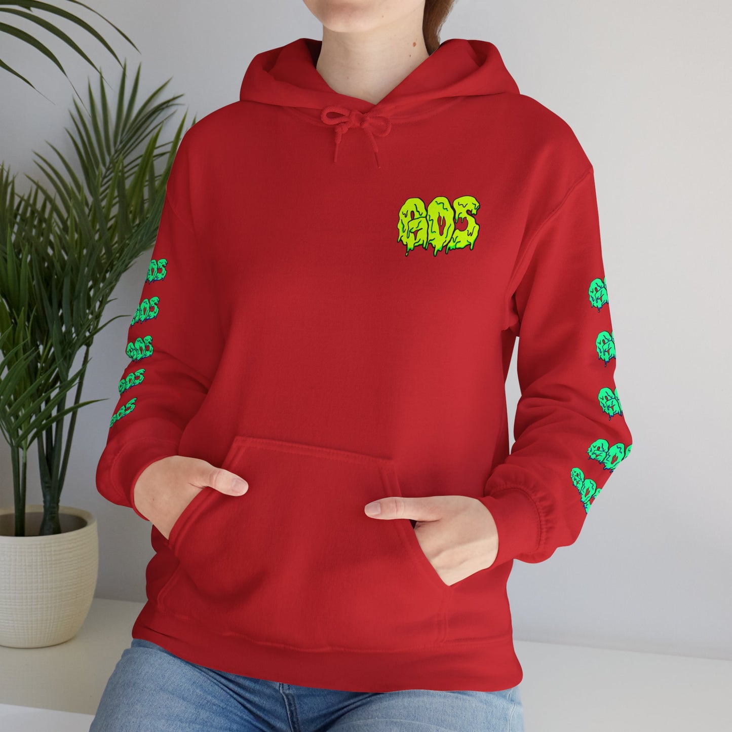 GOS SLIME yellow/aqua FULL SLEEVE Unisex  Hooded Sweatshirt