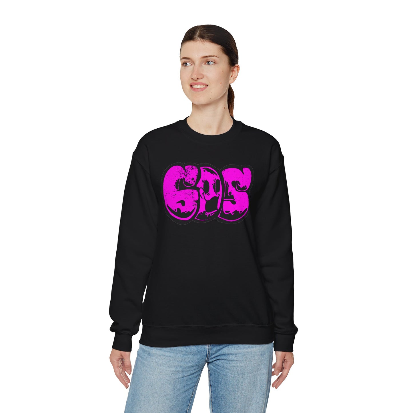 GOS SMILE neon pink unisex sweatshirt