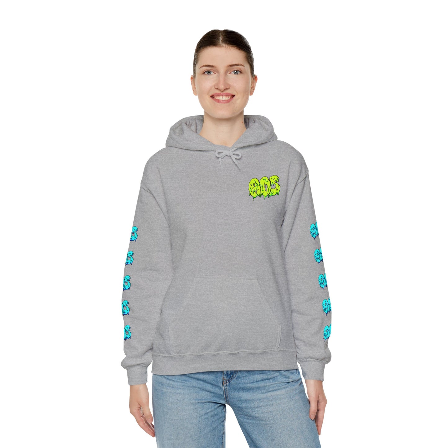 GOS SLIME yellow/blue FULL SLEEVE Unisex  Hooded Sweatshirt