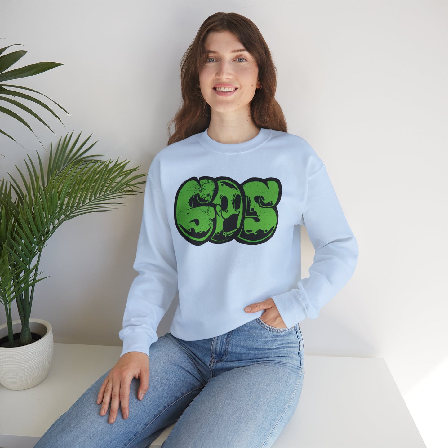 GOS SMILE green unisex sweatshirt