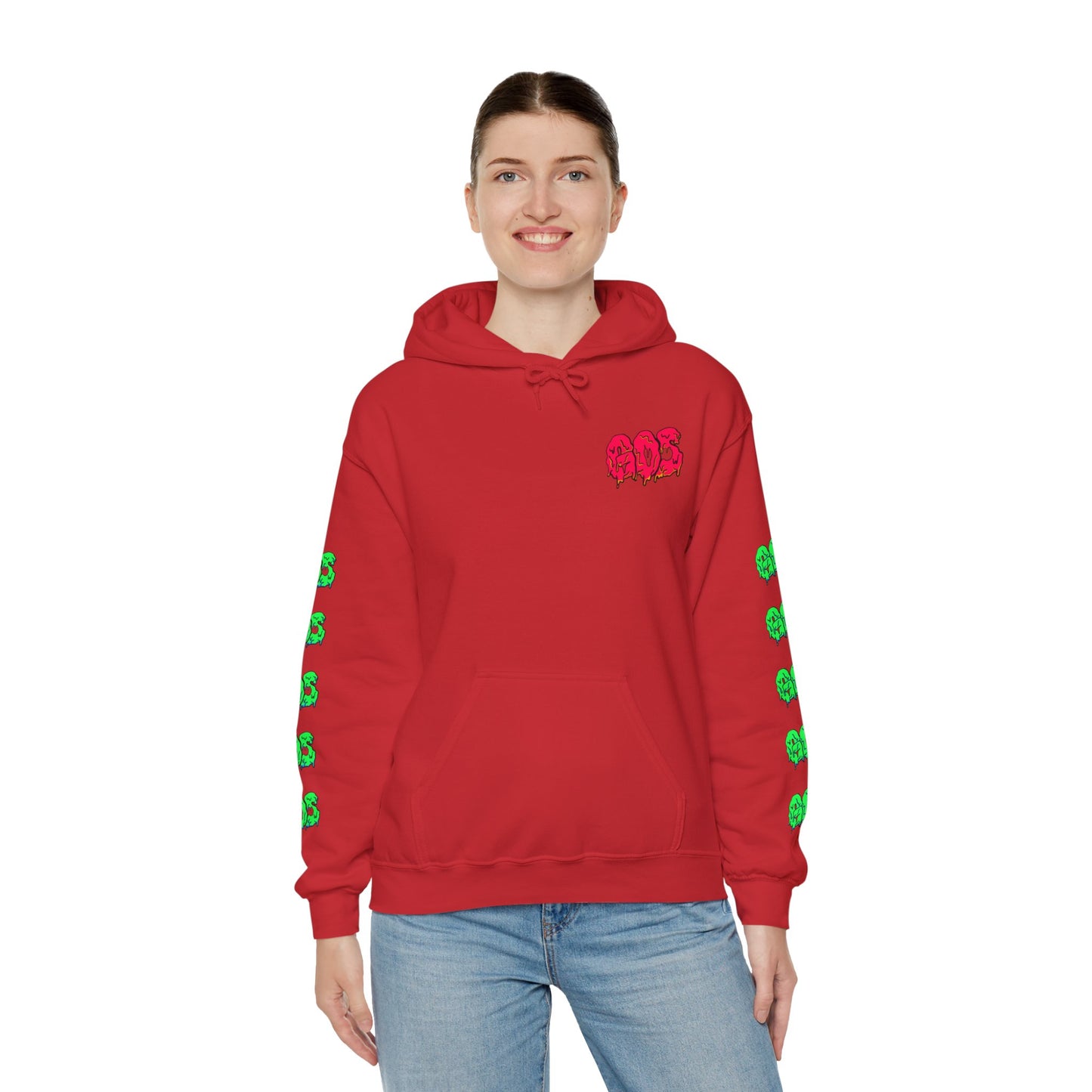 GOS SLIME red/green FULL SLEEVE Unisex Hooded Sweatshirt