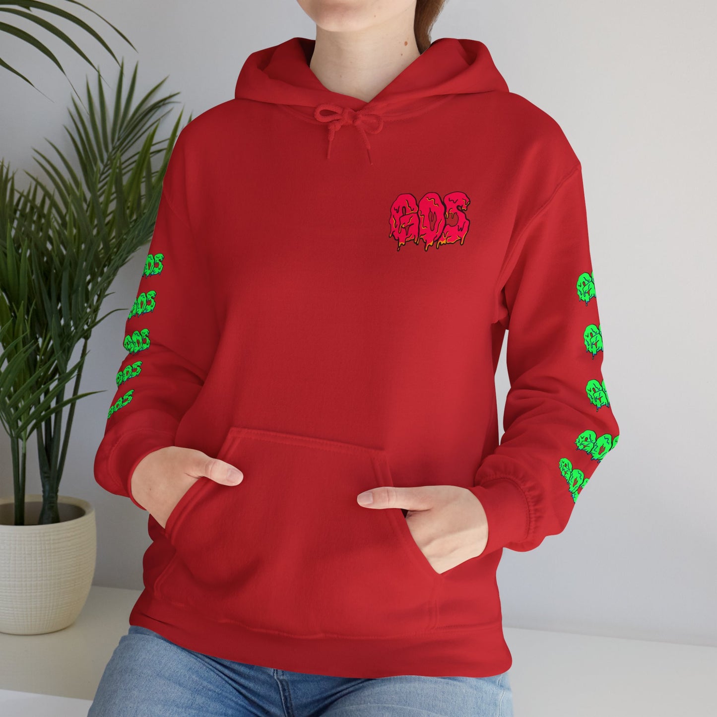 GOS SLIME red/green FULL SLEEVE Unisex Hooded Sweatshirt