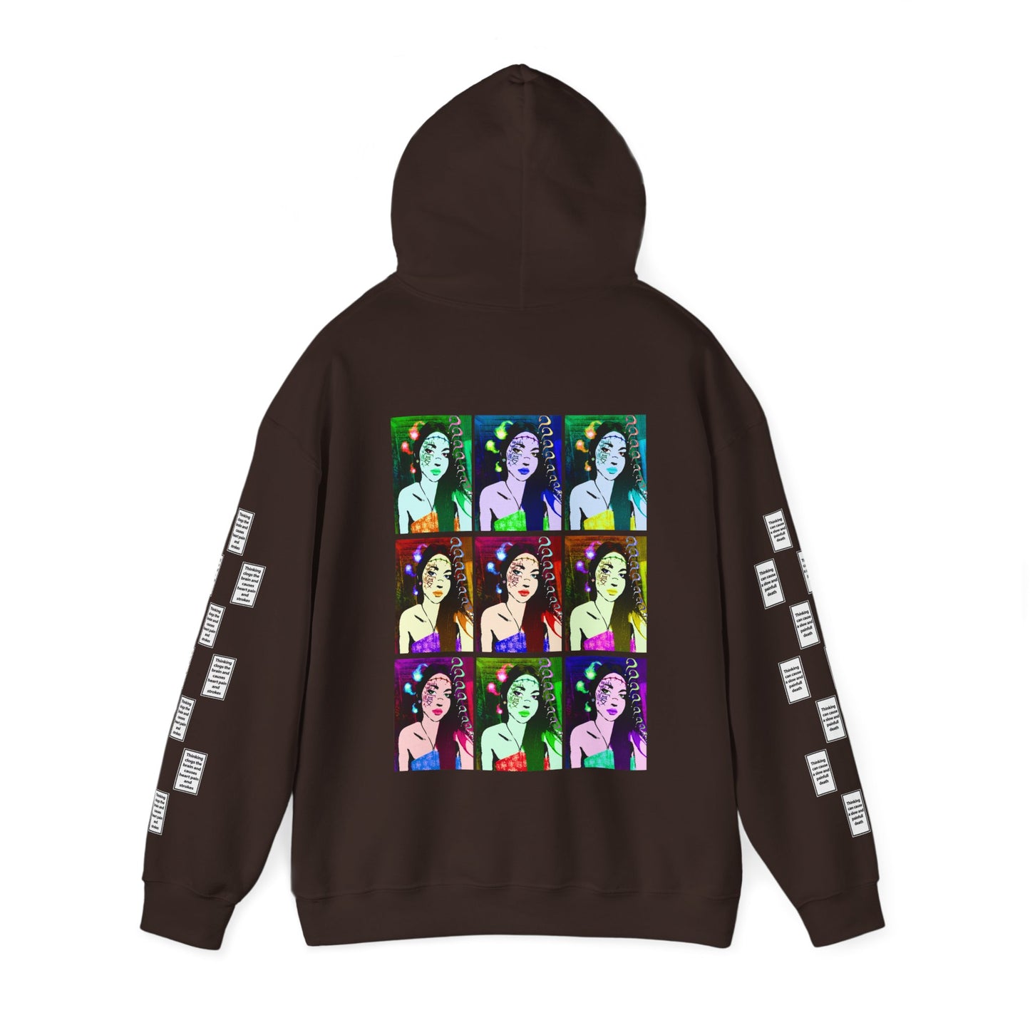 Judy 9 grid arm print, Unisex Heavy Blend Hooded Sweatshirt