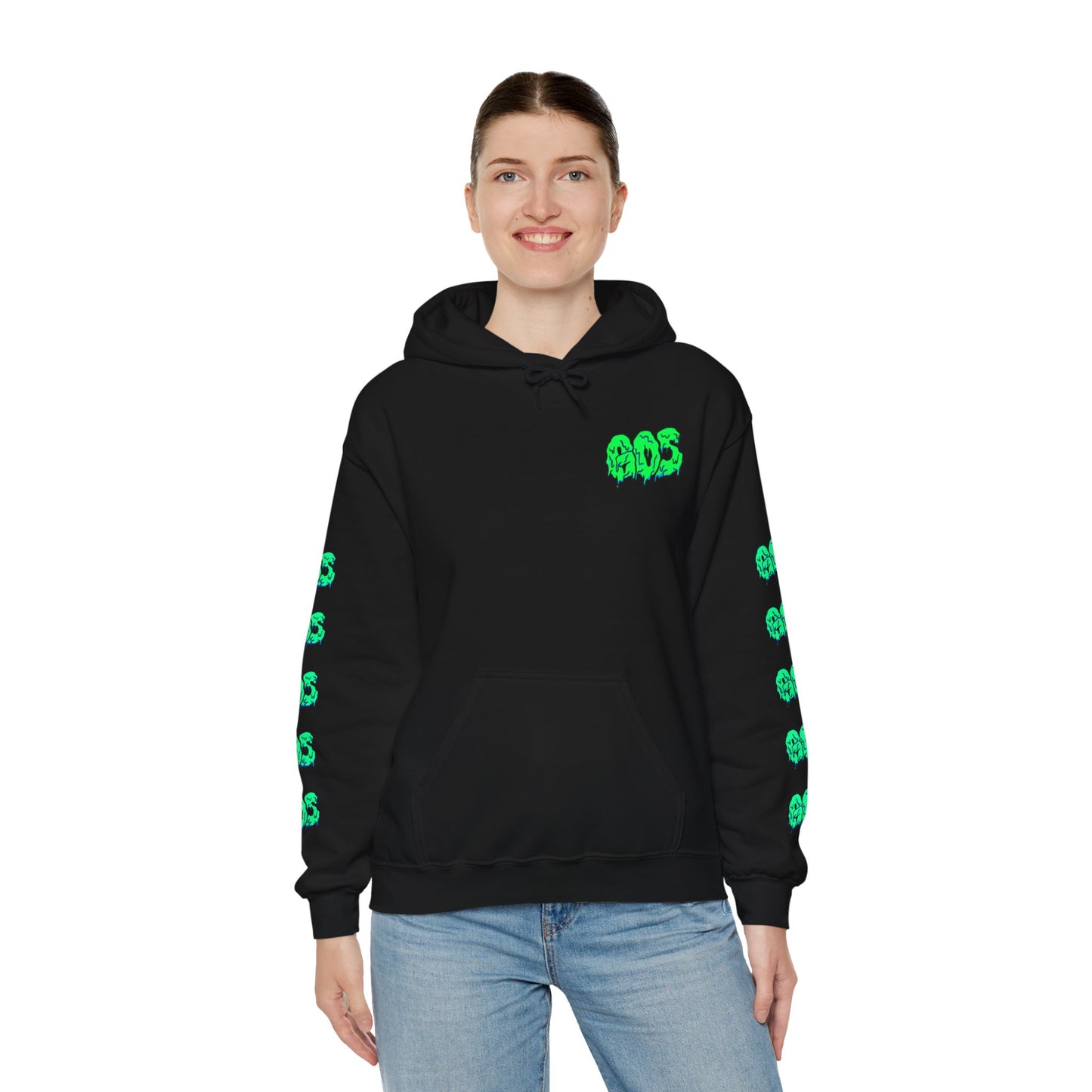 GOS SLIME green/aqua  FULL SLEEVE Unisex Hooded Sweatshirt