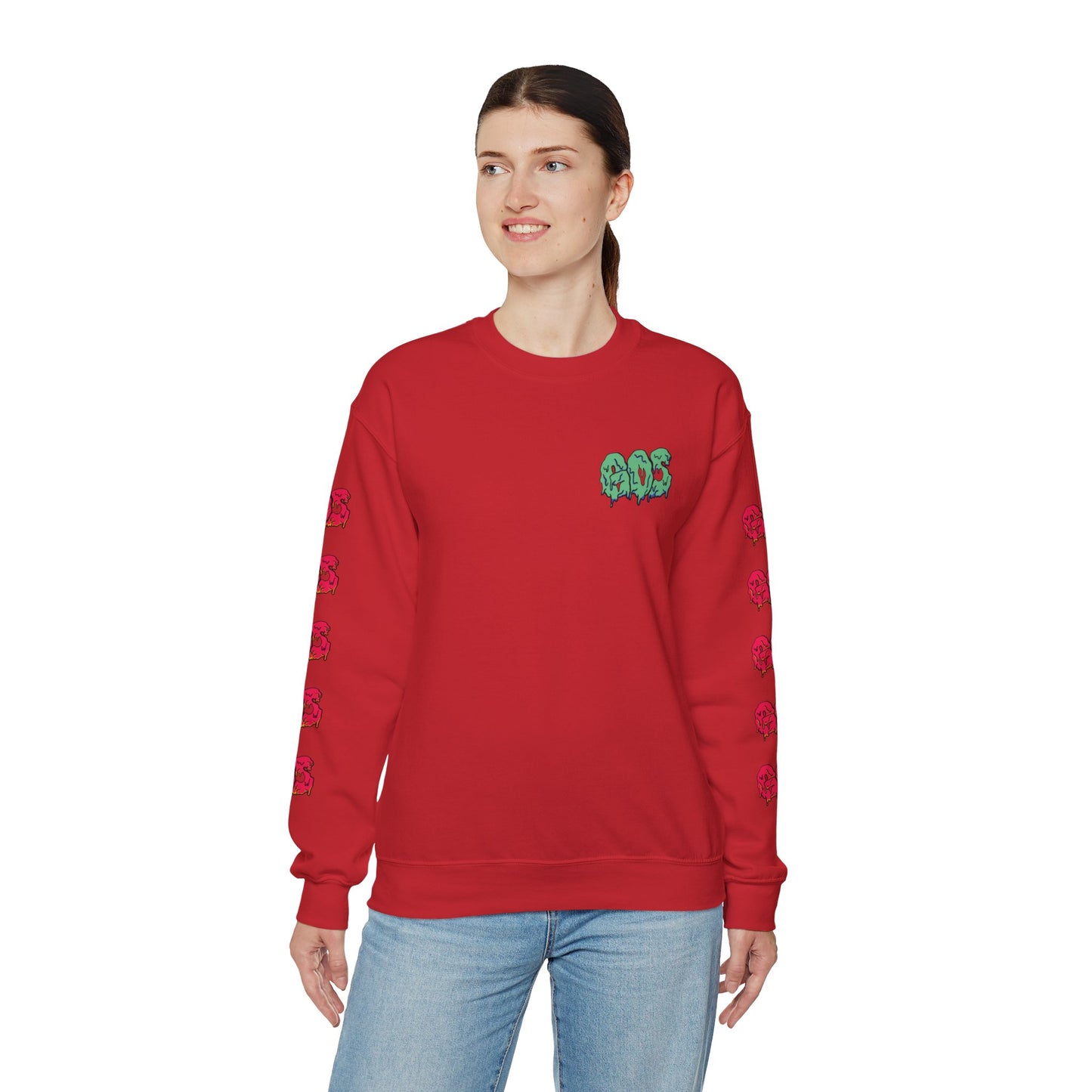 GOS SLIME aqua/red FULL SLEEVE unisex sweatshirt