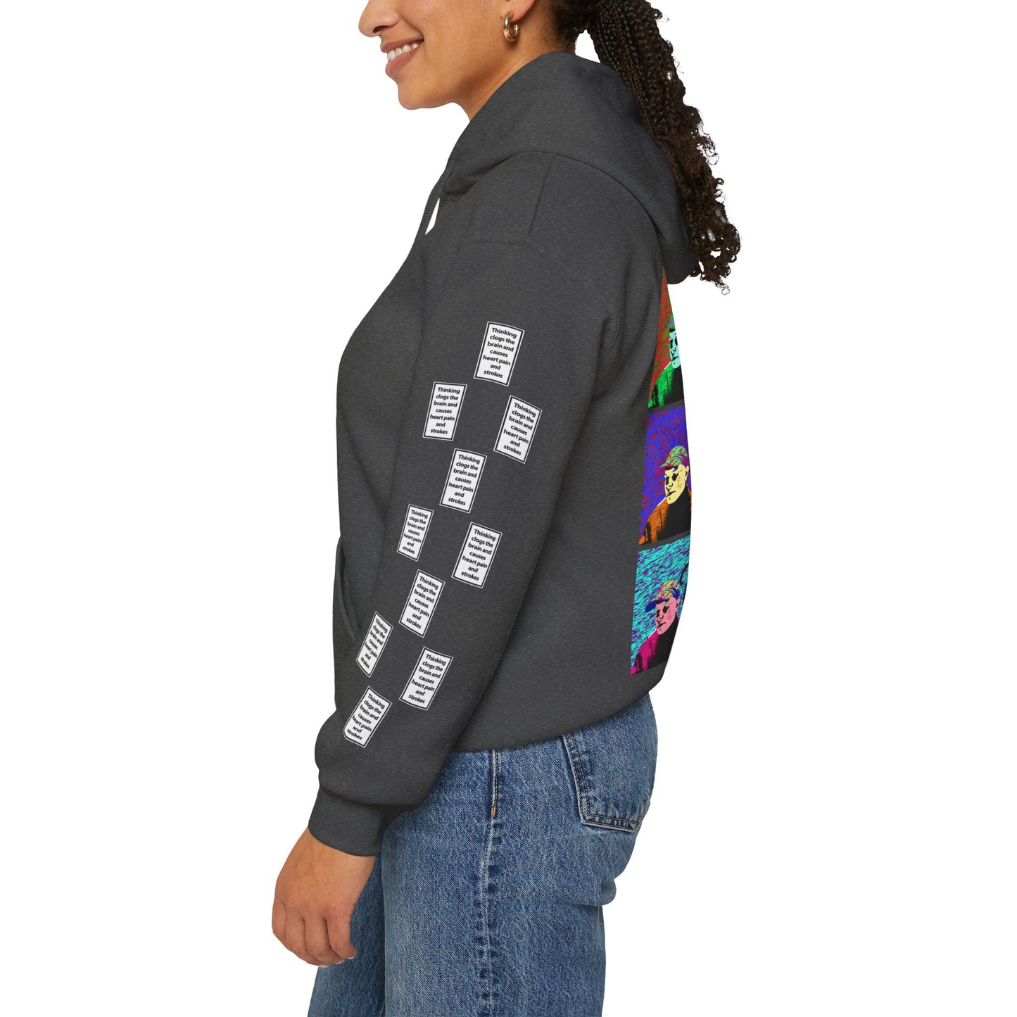 Jones 9 grid arm print, Unisex Heavy Blend Hooded Sweatshirt