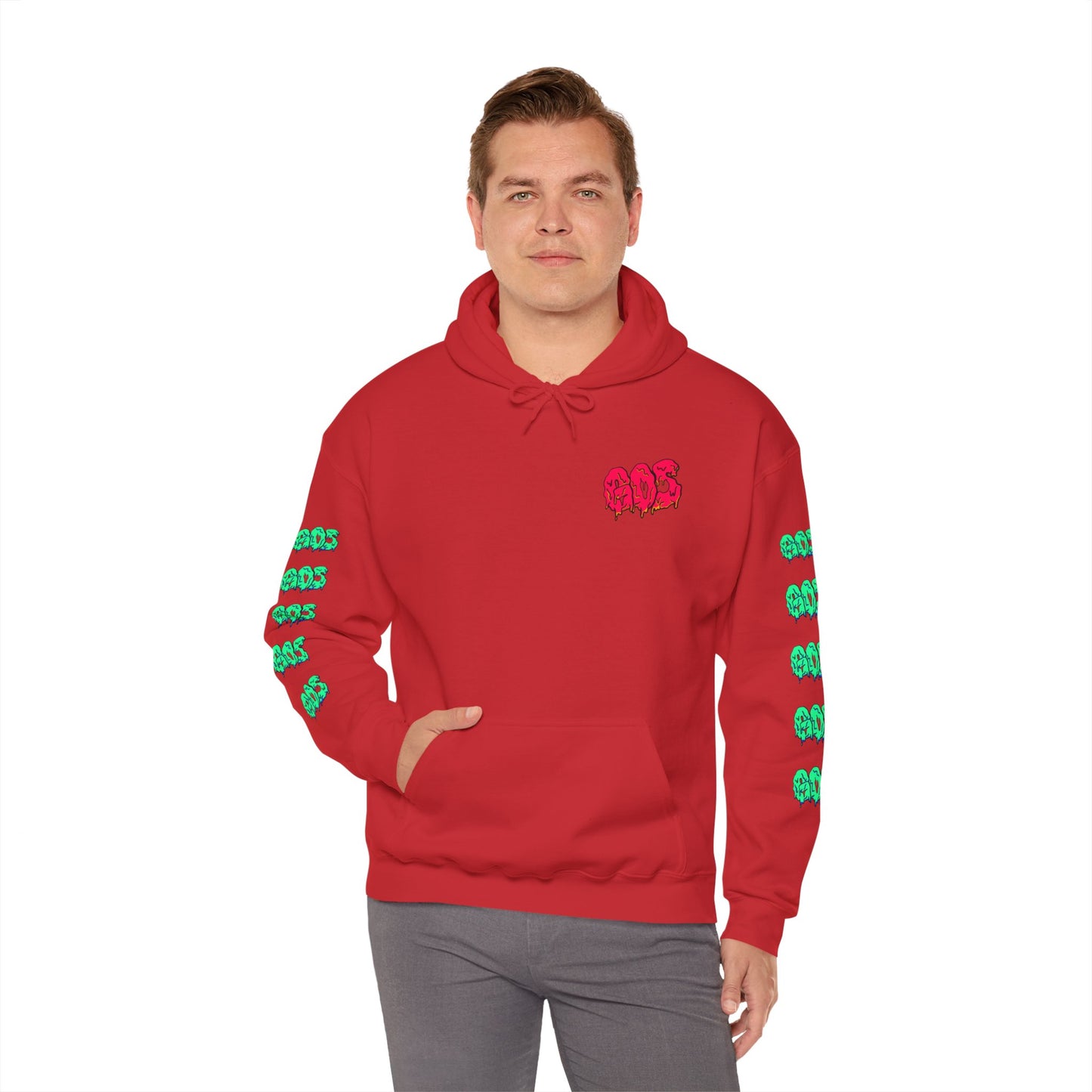 GOS SLIME red/aqua FULL SLEEVE Unisex Hooded Sweatshirt