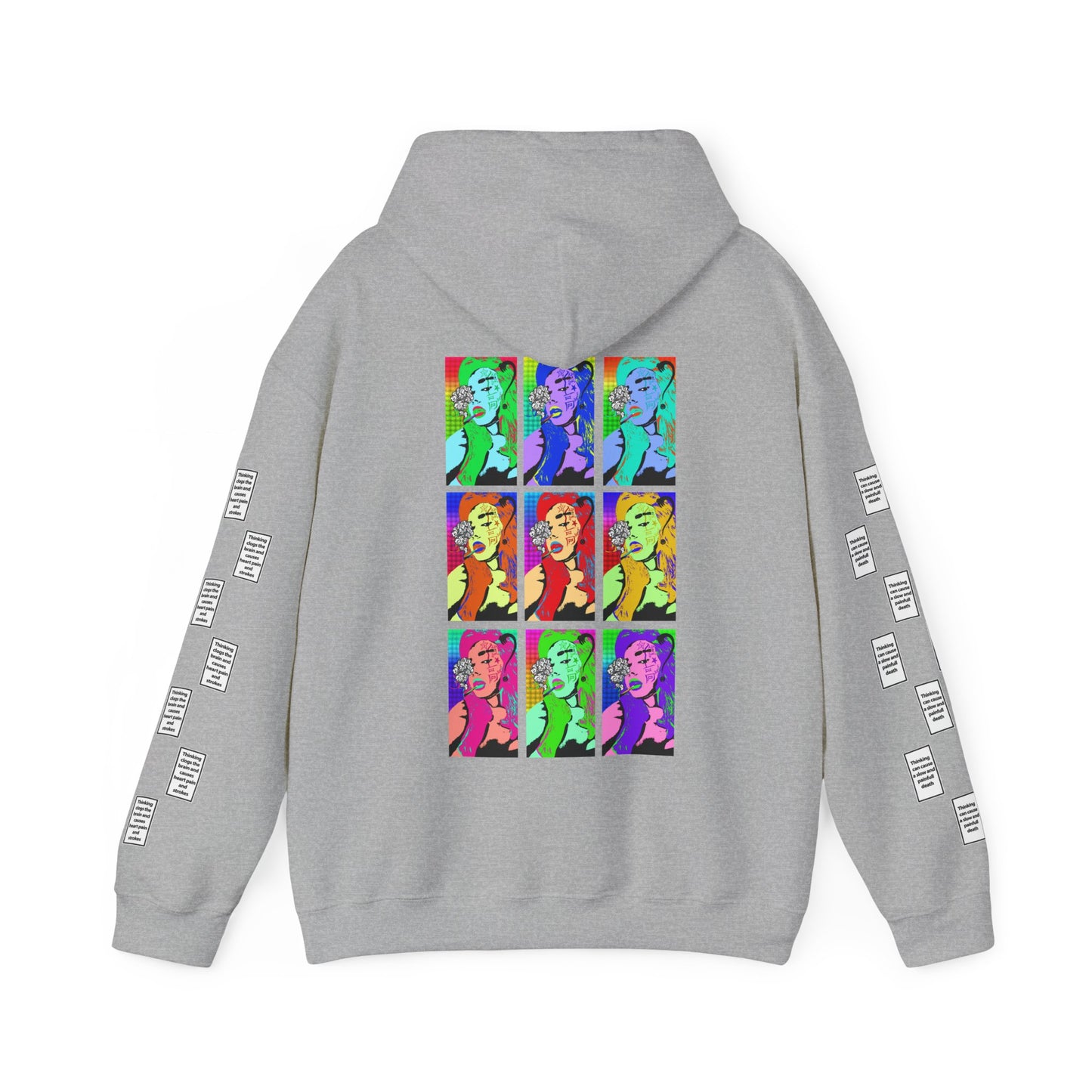 Emilia 9 grid arm print, Unisex Heavy Blend Hooded Sweatshirt