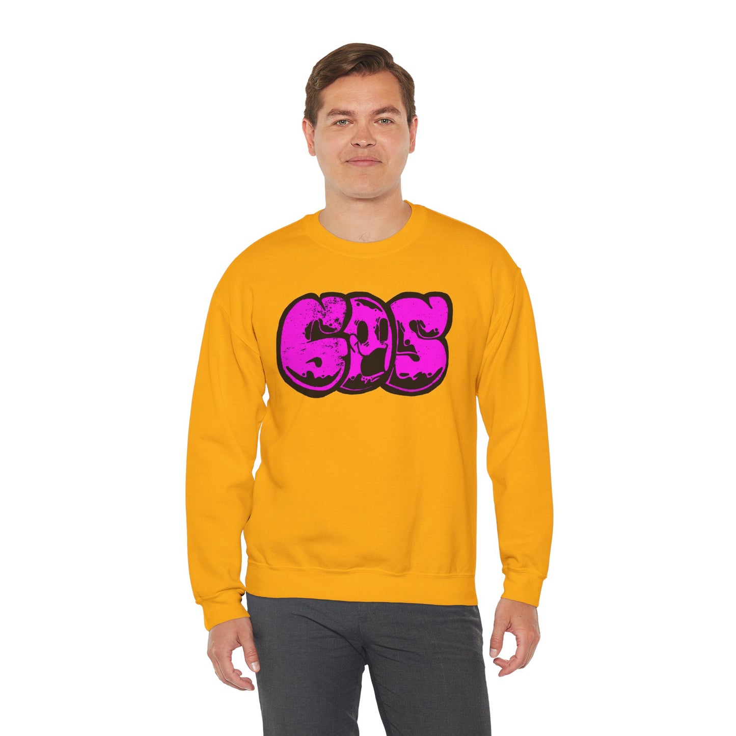 GOS SMILE neon pink unisex sweatshirt