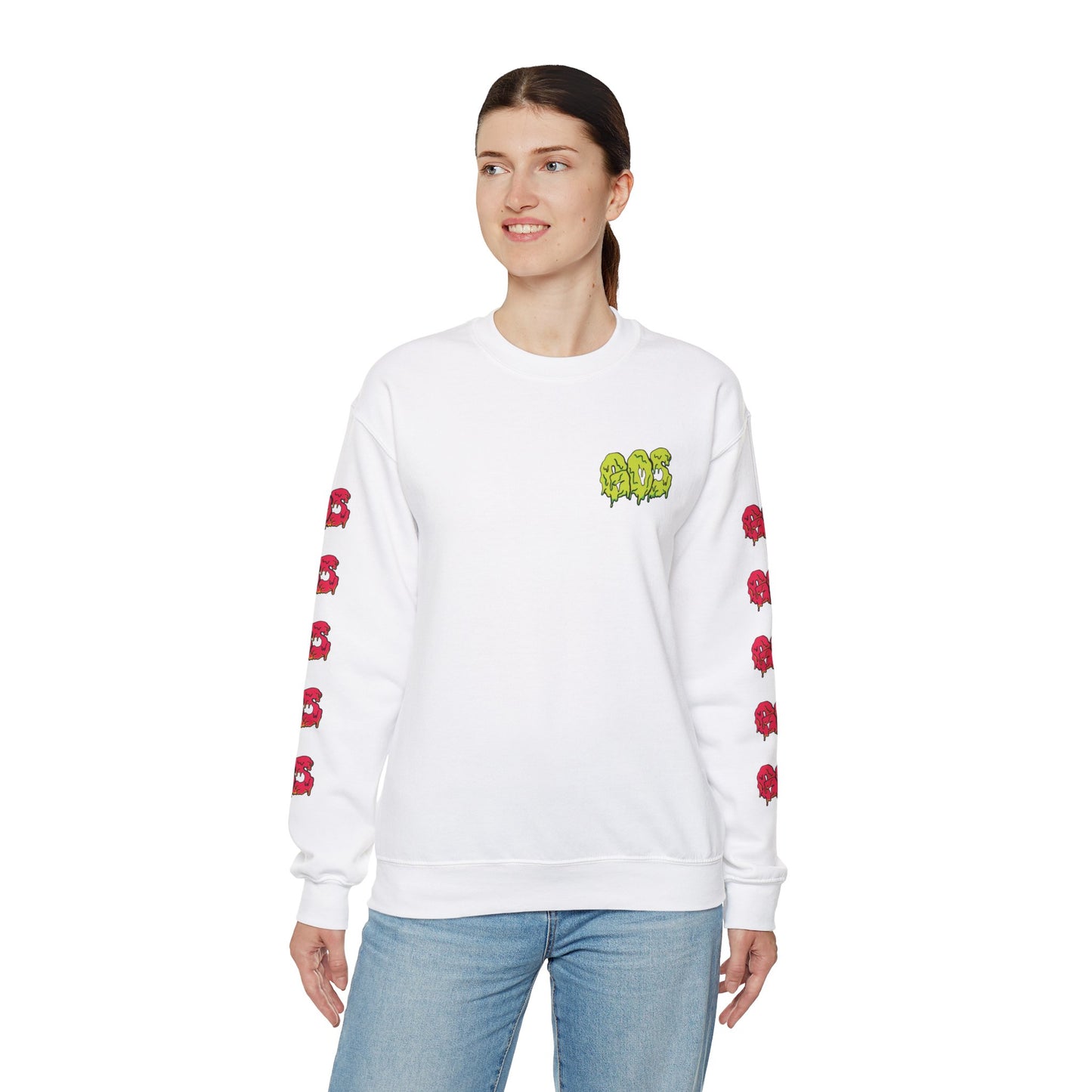 GOS SLIME acid green/red FULL SLEEVE unisex sweatshirt