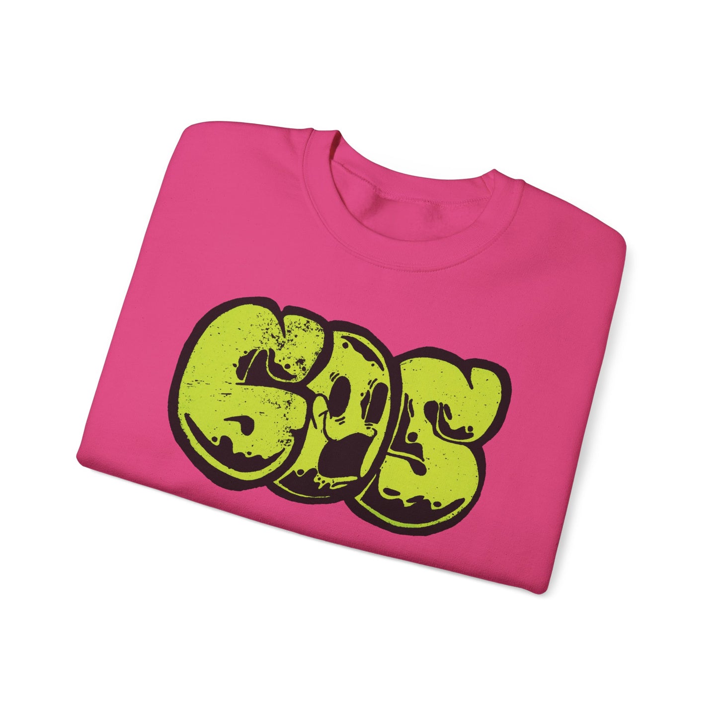 GOS SMILE acid green unisex sweatshirt