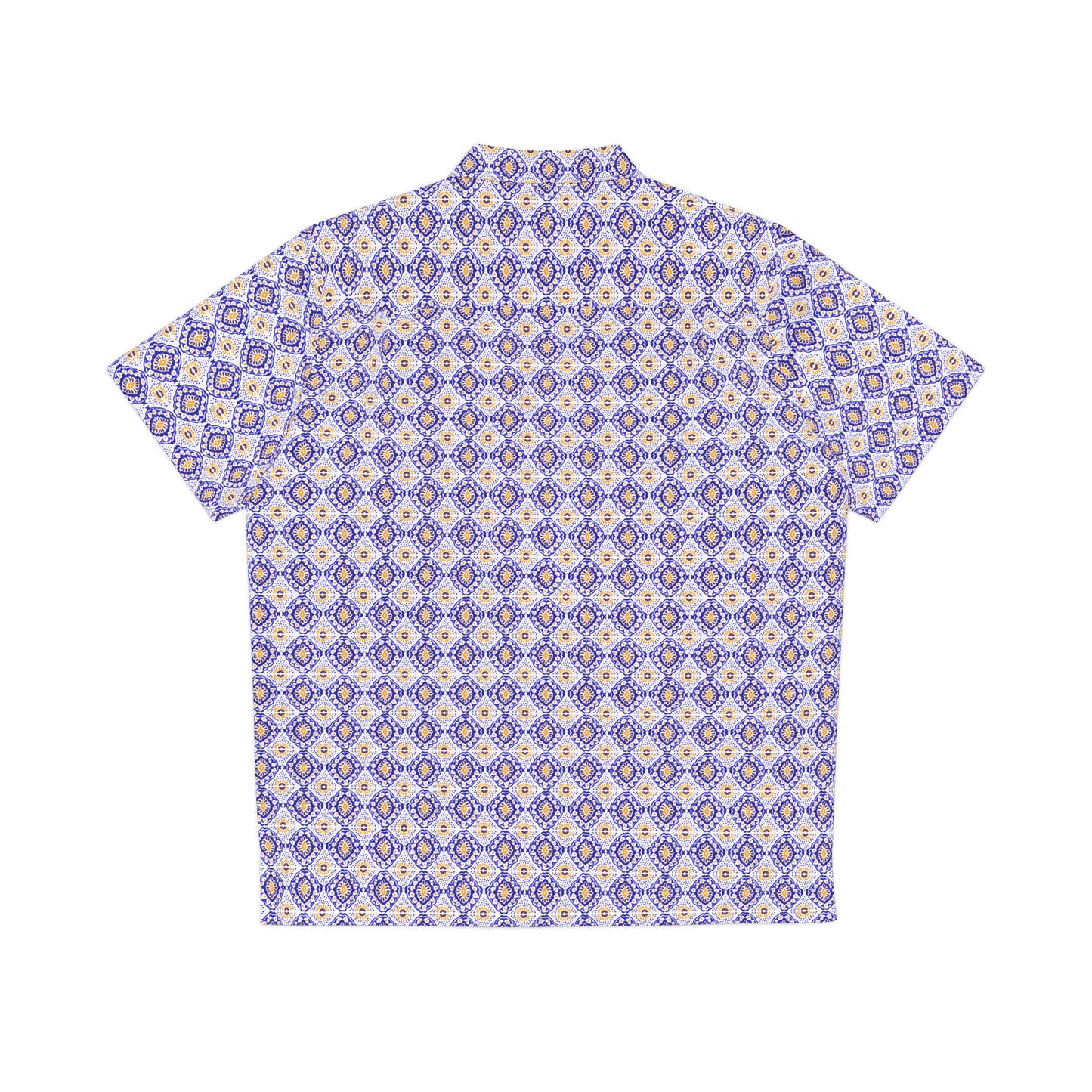 Men's Indonesian Batik Pattern Shirt lavender Floral (AOP)