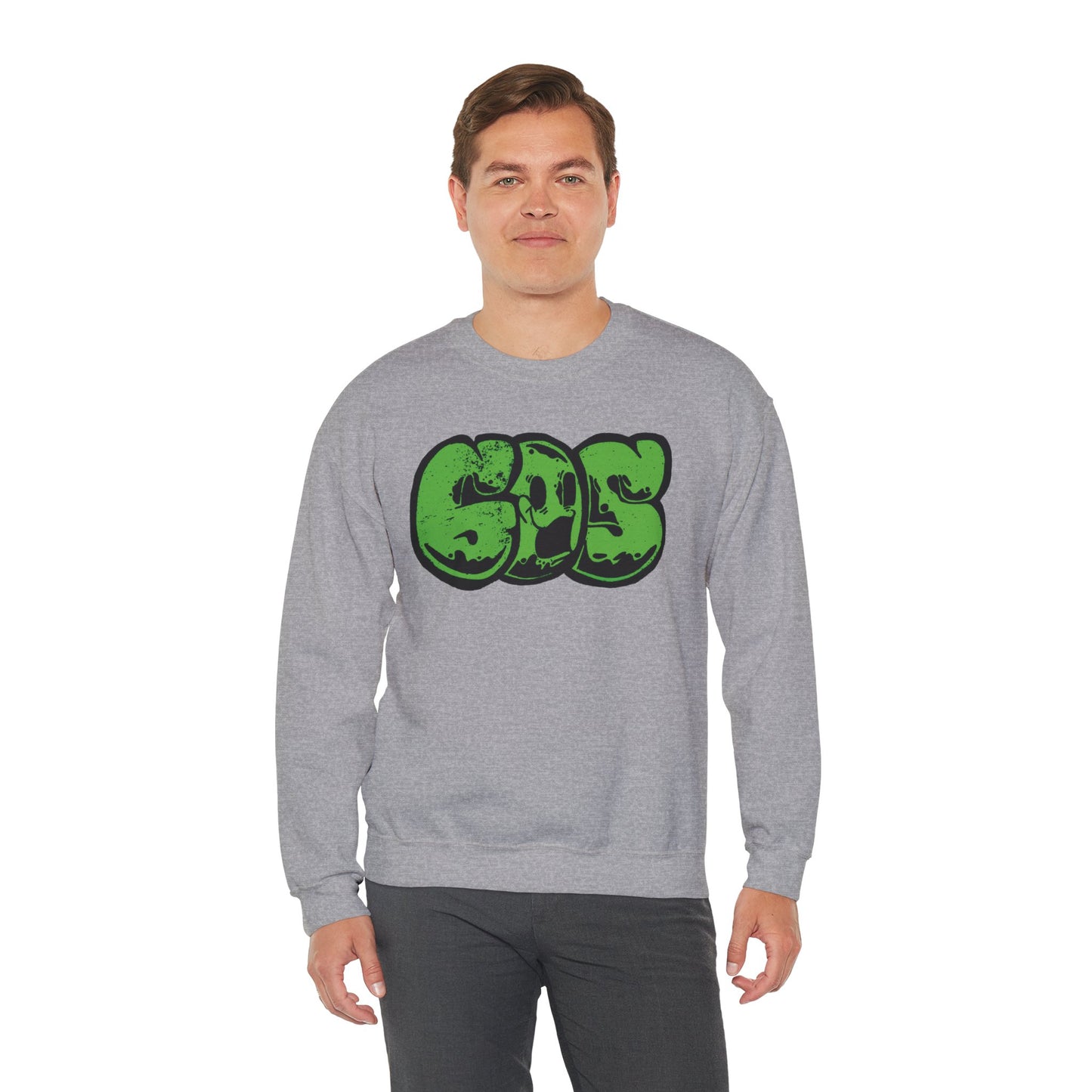 GOS SMILE green unisex sweatshirt