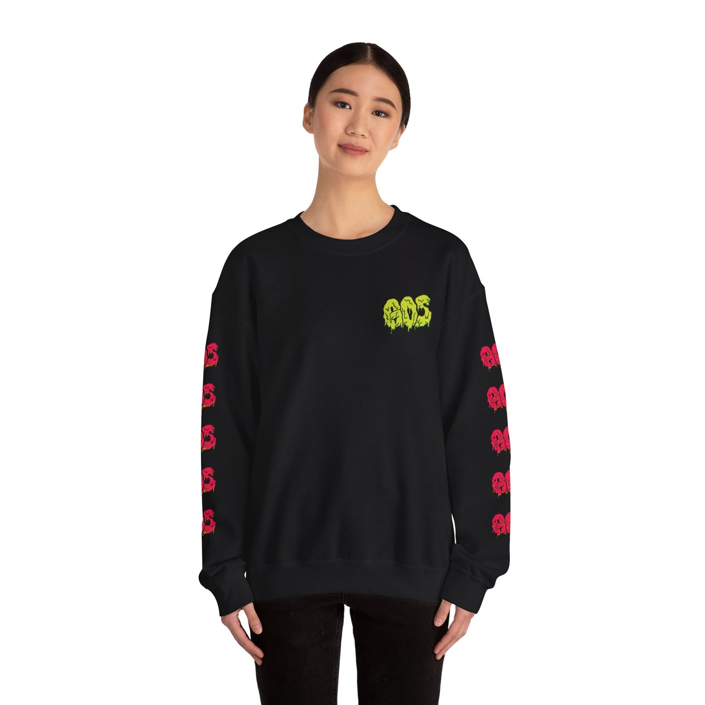 GOS SLIME acid green/red FULL SLEEVE unisex sweatshirt