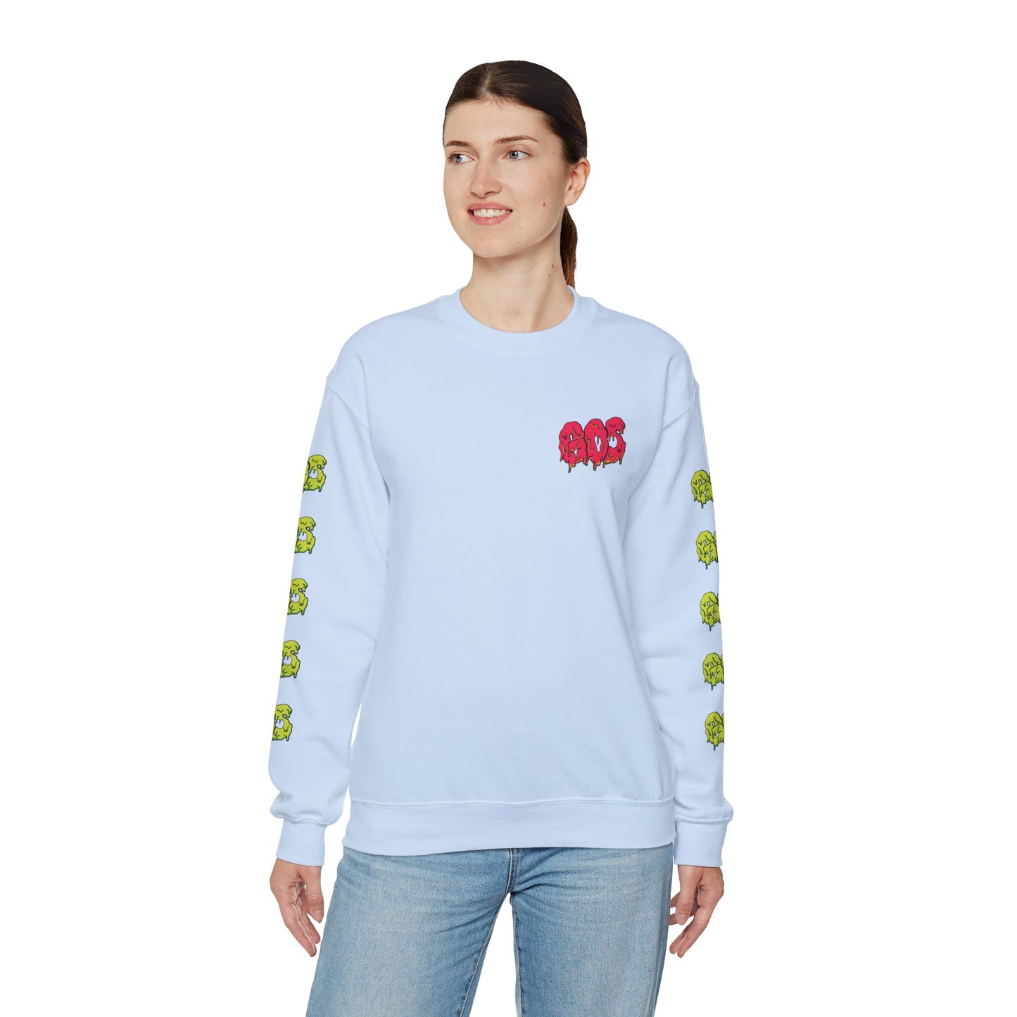 GOS SLIME red/acid green FULL SLEEVE unisex sweatshirt