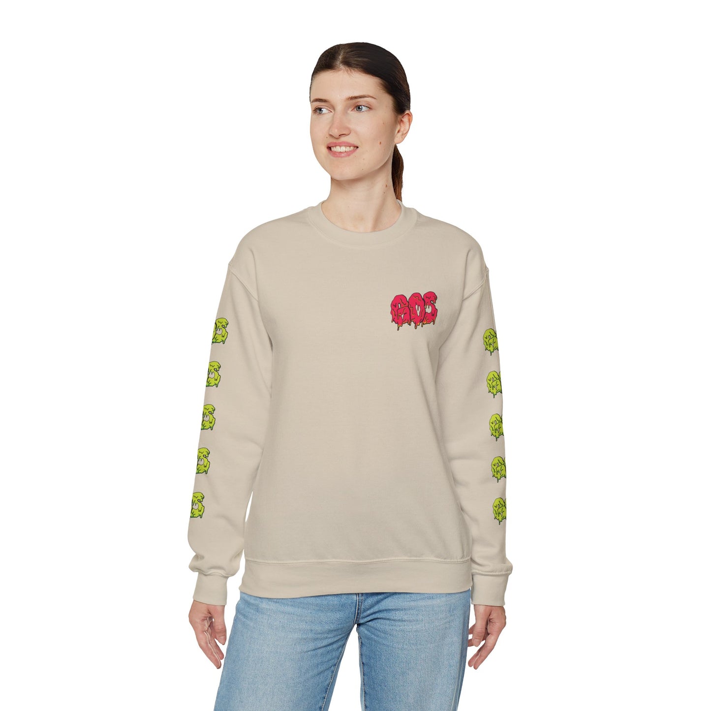 GOS SLIME red/acid green FULL SLEEVE unisex sweatshirt