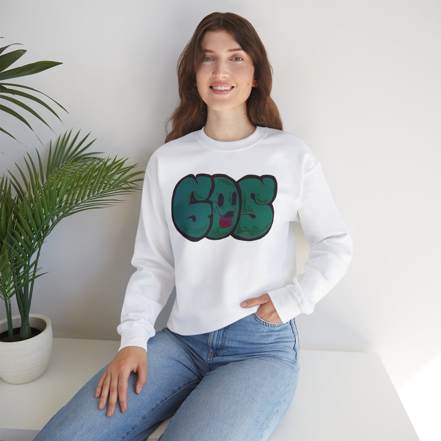 GOS SMILE dark cyan unisex sweatshirt