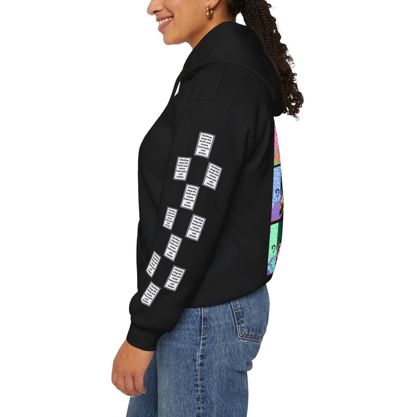 Irem 9 grid arm print, Unisex Heavy Blend Hooded Sweatshirt