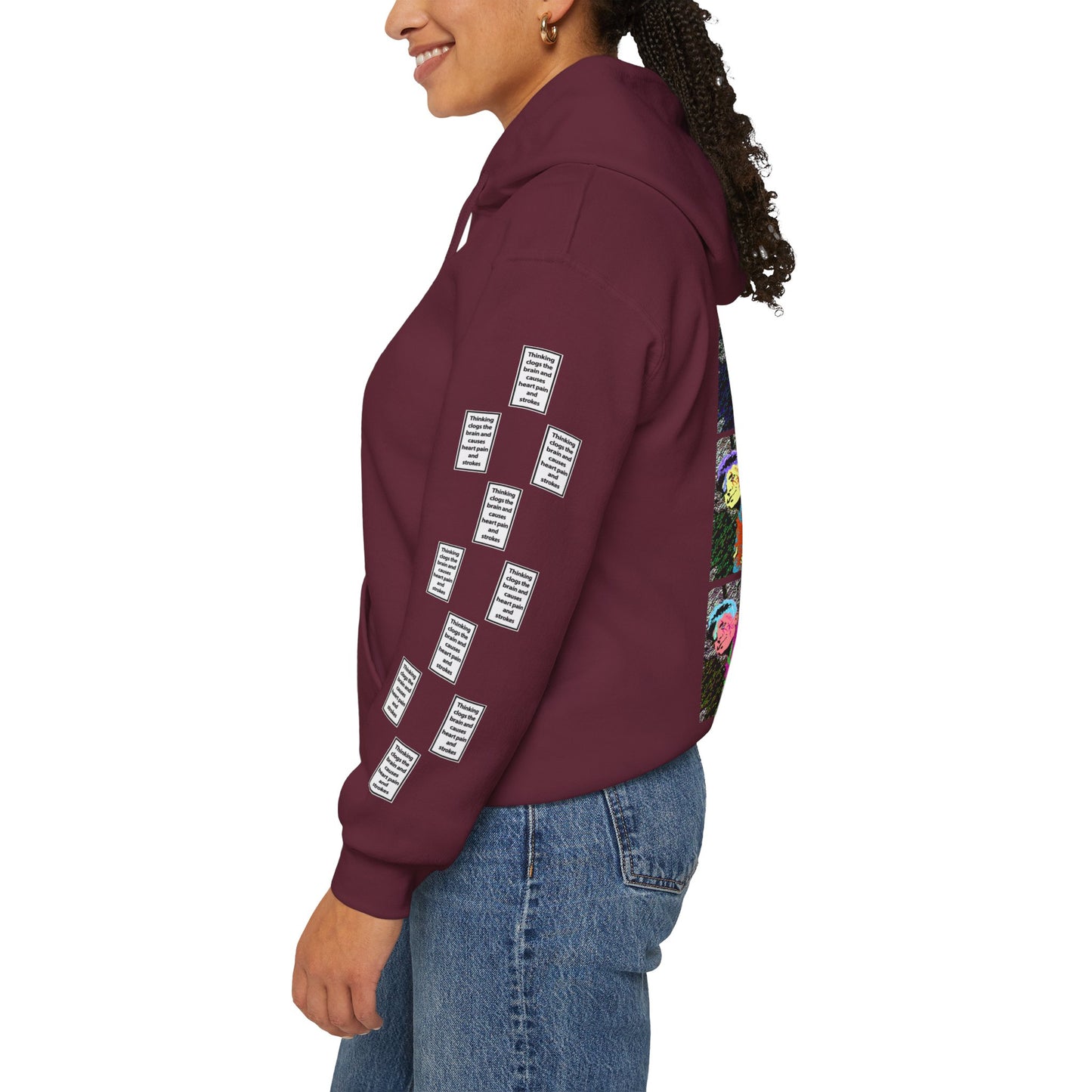 Fwillip 9 grid arm print, Unisex Heavy Blend Hooded Sweatshirt