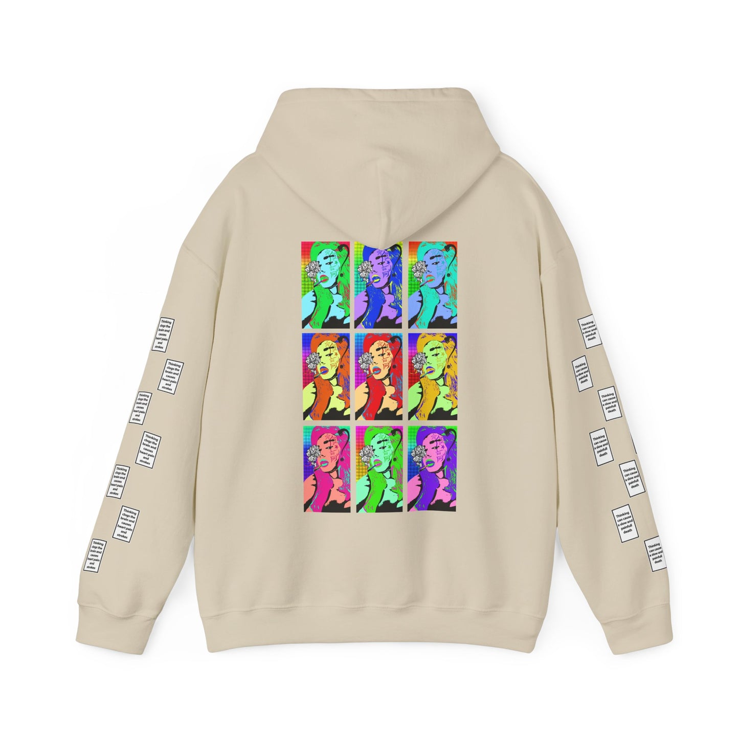 Emilia 9 grid arm print, Unisex Heavy Blend Hooded Sweatshirt