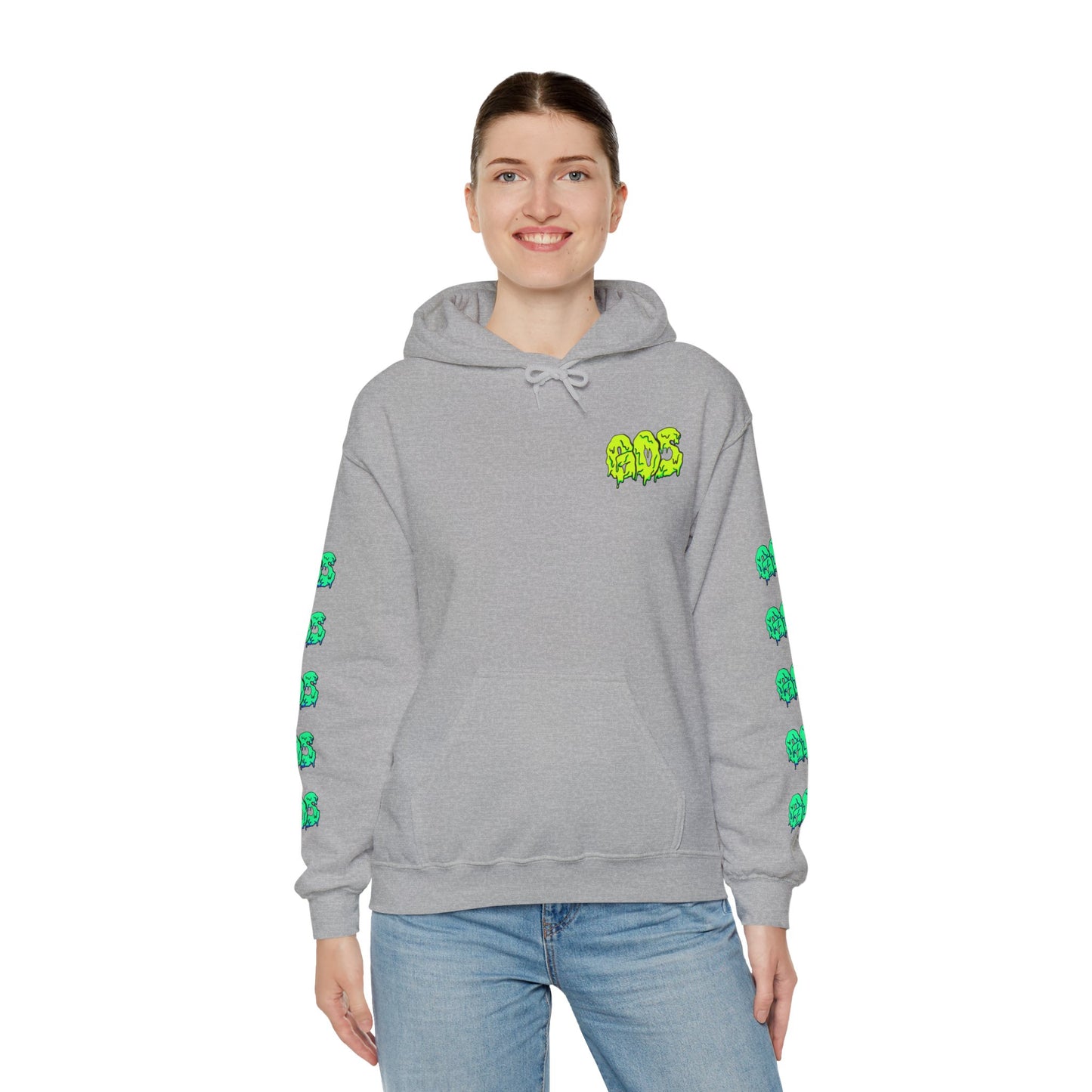 GOS SLIME yellow/aqua FULL SLEEVE Unisex  Hooded Sweatshirt