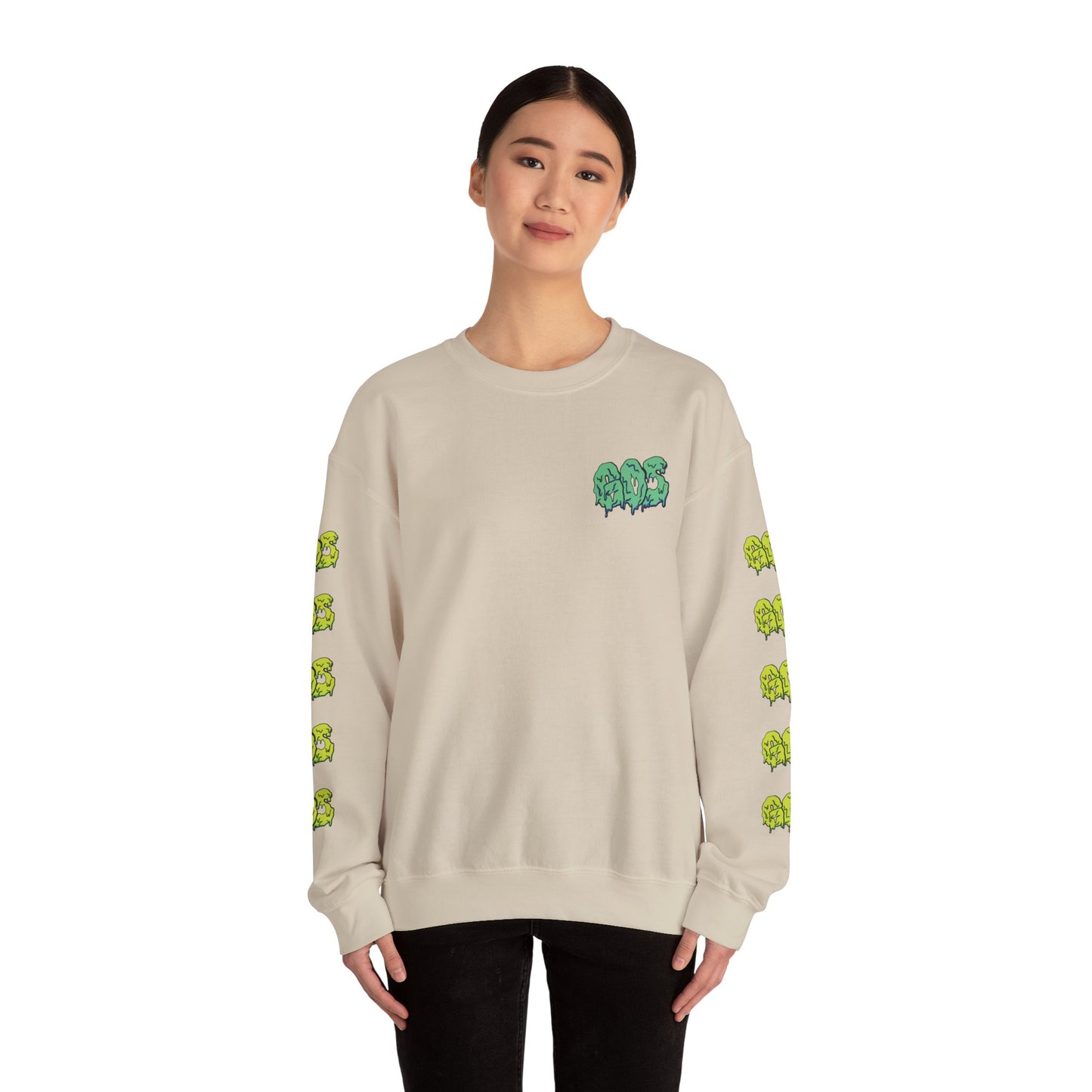 GOS SLIME aqua/acid green FULL SLEEVE unisex sweatshirt