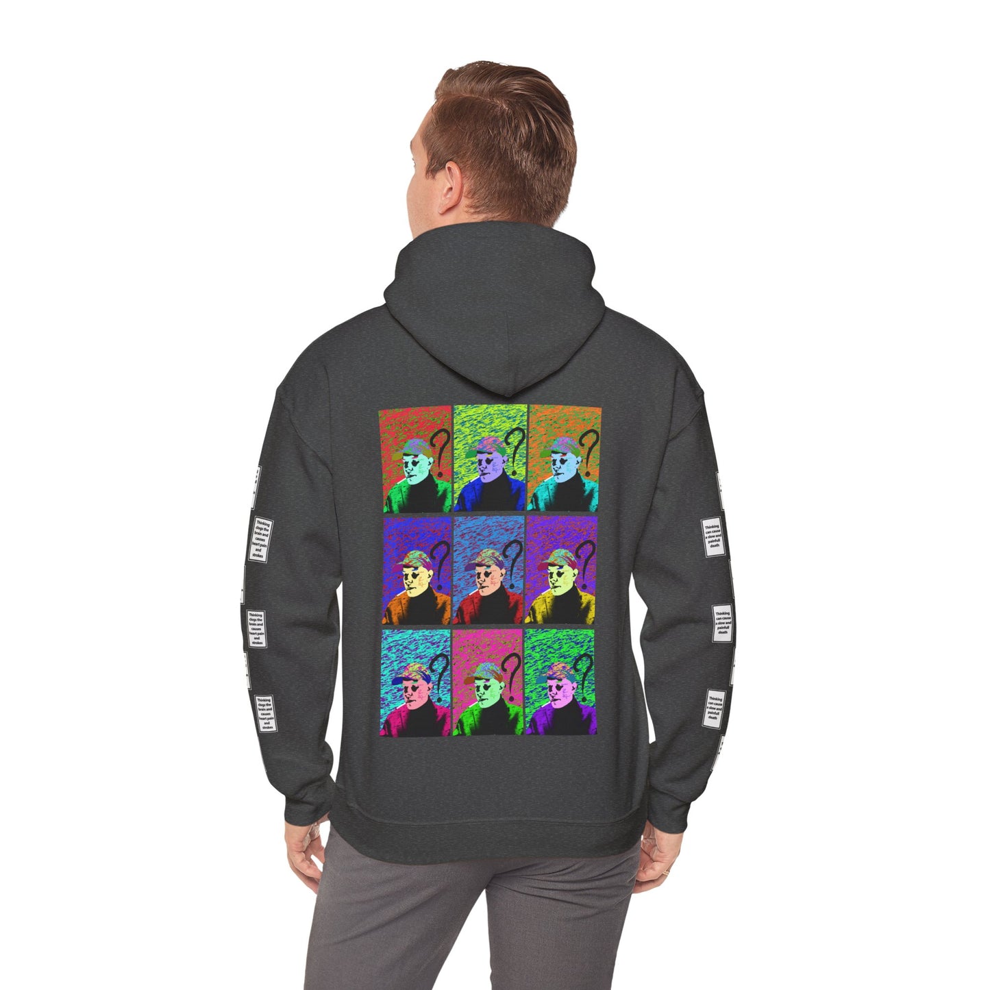 Jones 9 grid arm print, Unisex Heavy Blend Hooded Sweatshirt