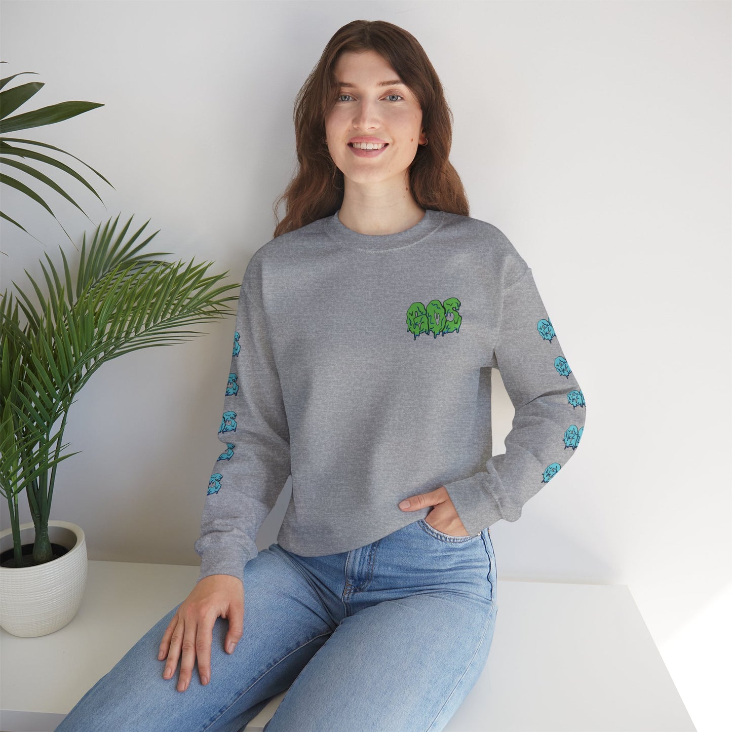 GOS SLIME green/blue FULL SLEEVE unisex sweatshirt