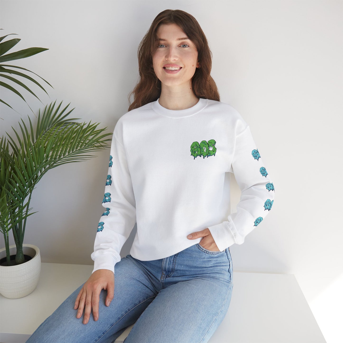 GOS SLIME green/blue FULL SLEEVE unisex sweatshirt