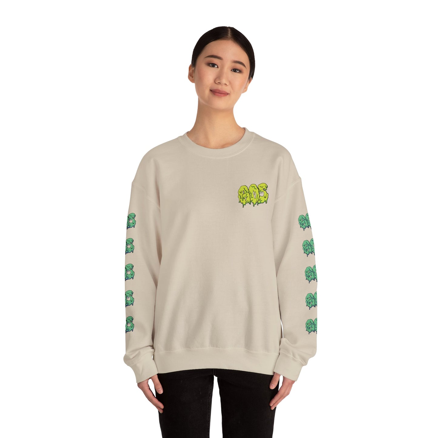 GOS SLIME acid green/aqua FULL SLEEVE unisex sweatshirt