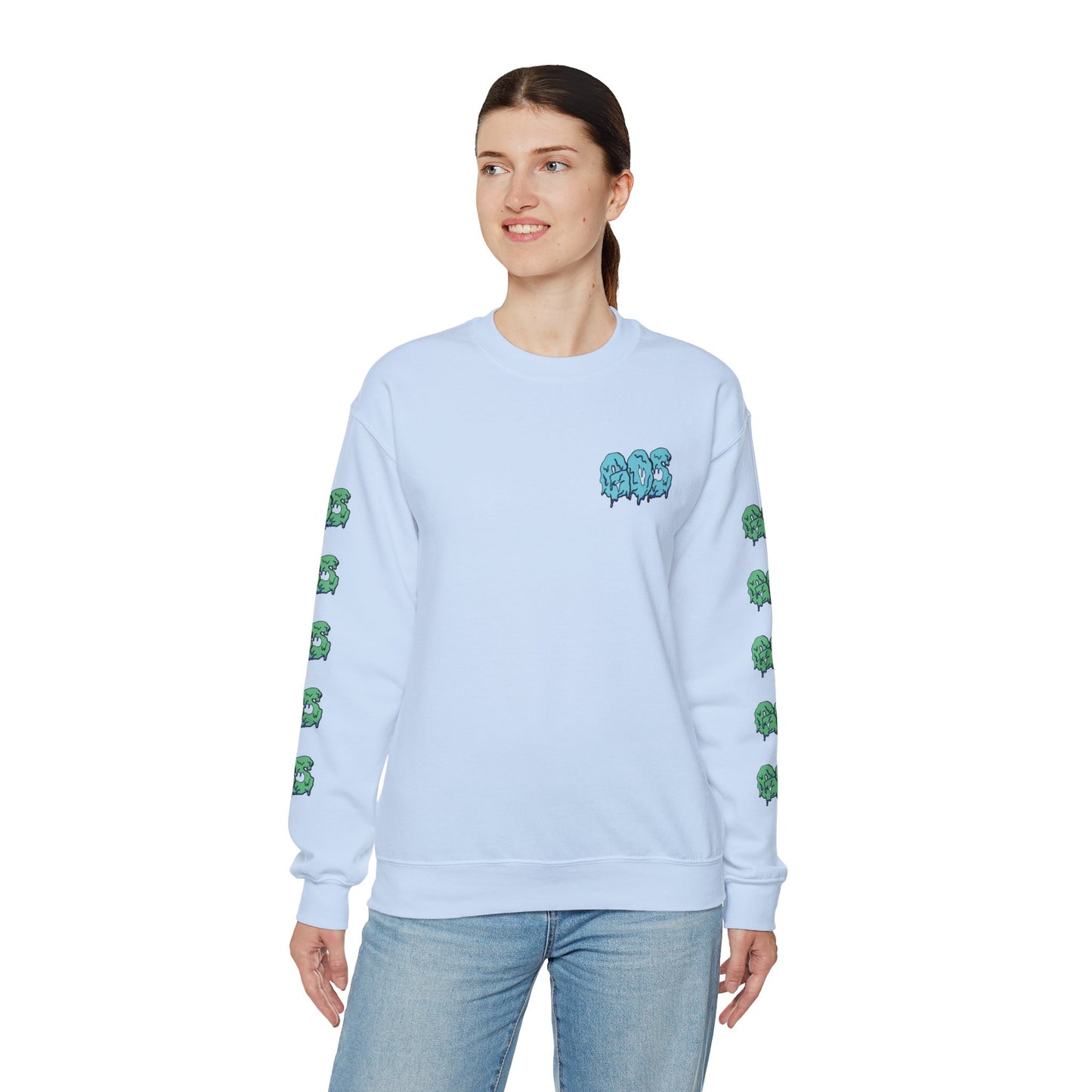 GOS SLIME blue/aqua FULL SLEEVE unisex sweatshirt