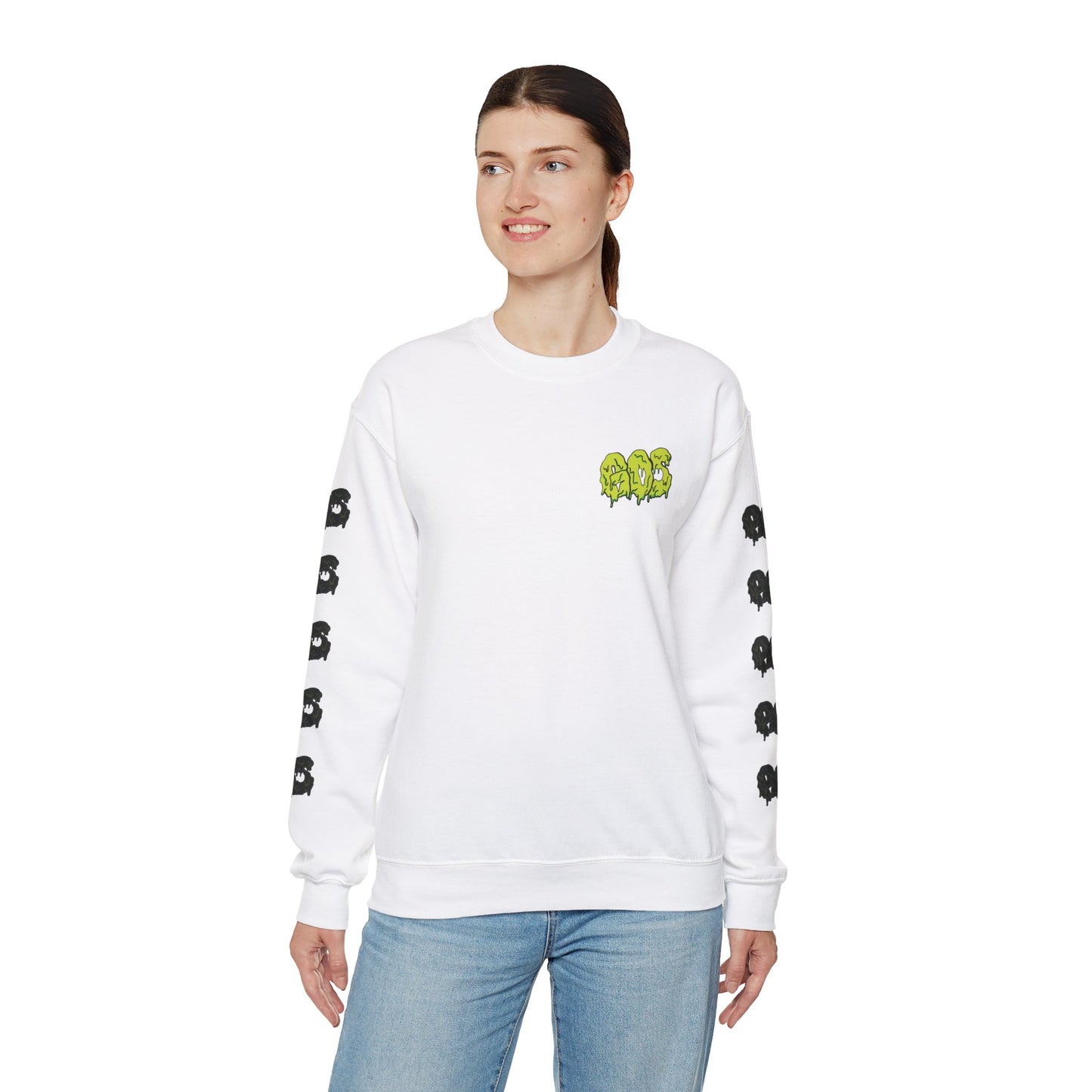 GOS SLIME acid green/black FULL SLEEVE unisex sweatshirt