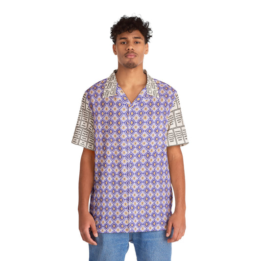 Men's T.K. Indonesian Batik Pattern Shirt lavender Floral (AOP)