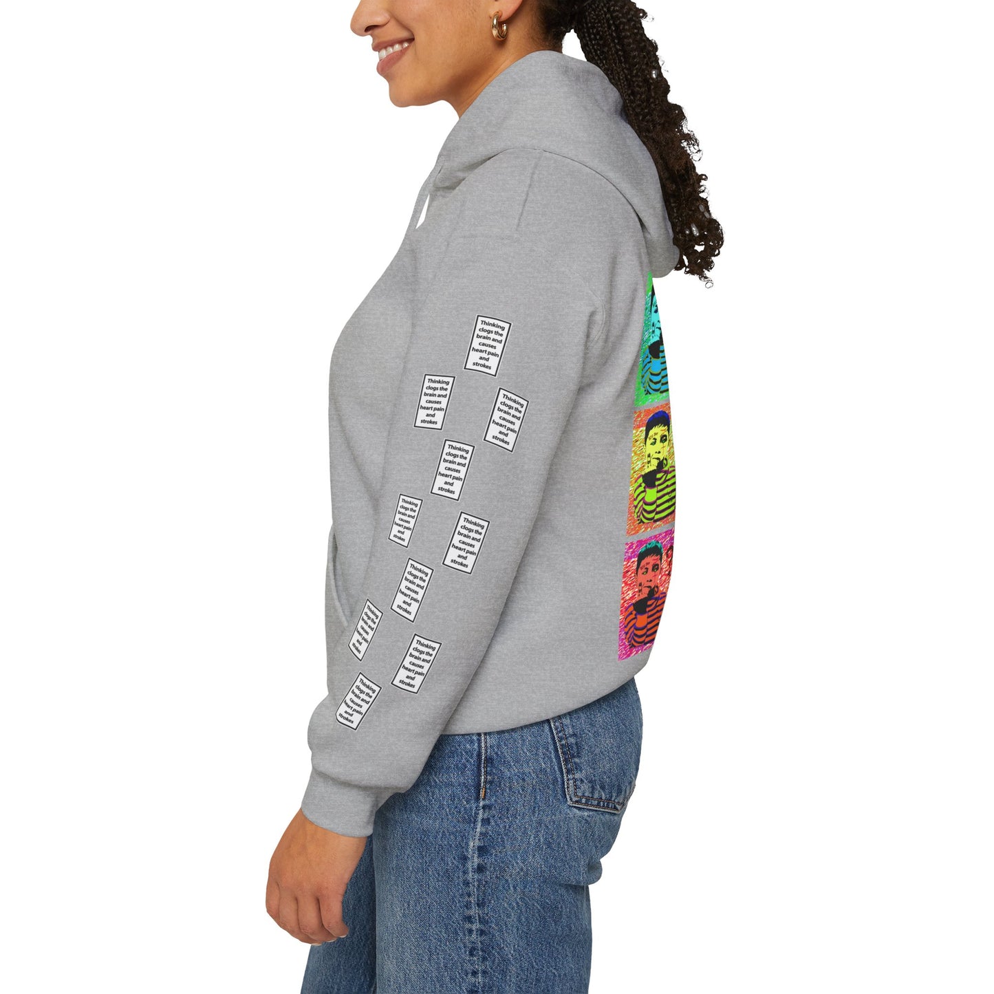 Amil 9 grid arm print, Unisex Heavy Blend Hooded Sweatshirt