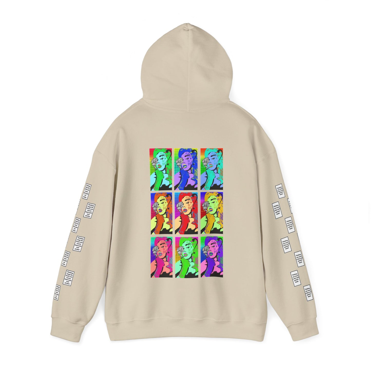 Emilia 9 grid arm print, Unisex Heavy Blend Hooded Sweatshirt