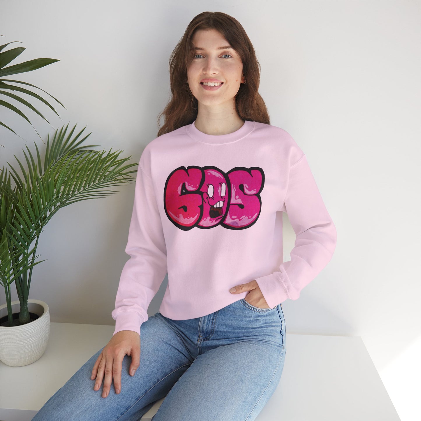 GOS SMILE pink unisex sweatshirt