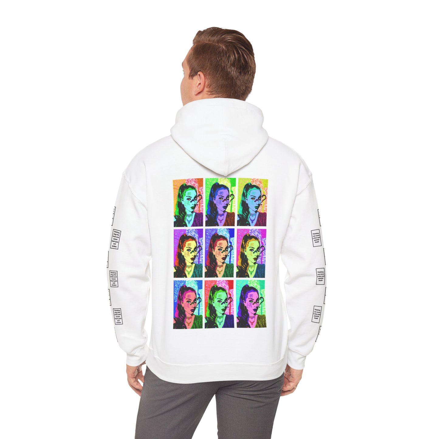 Selma 9 grid arm print, Unisex Heavy Blend Hooded Sweatshirt