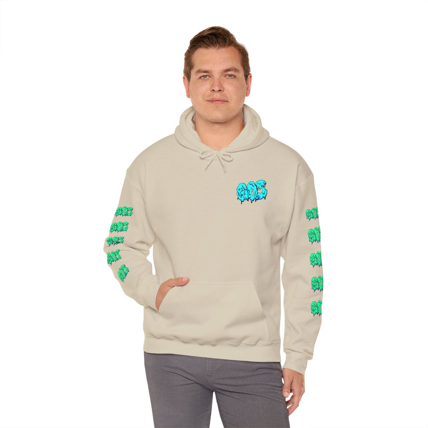 GOS SLIME blue/aqua FULL SLEEVE unisex Hooded Sweatshirt