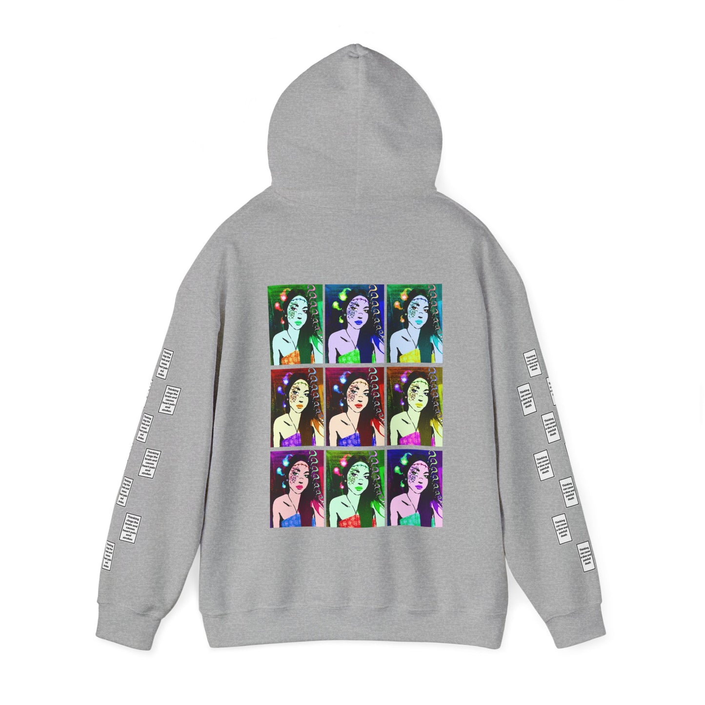 Judy 9 grid arm print, Unisex Heavy Blend Hooded Sweatshirt