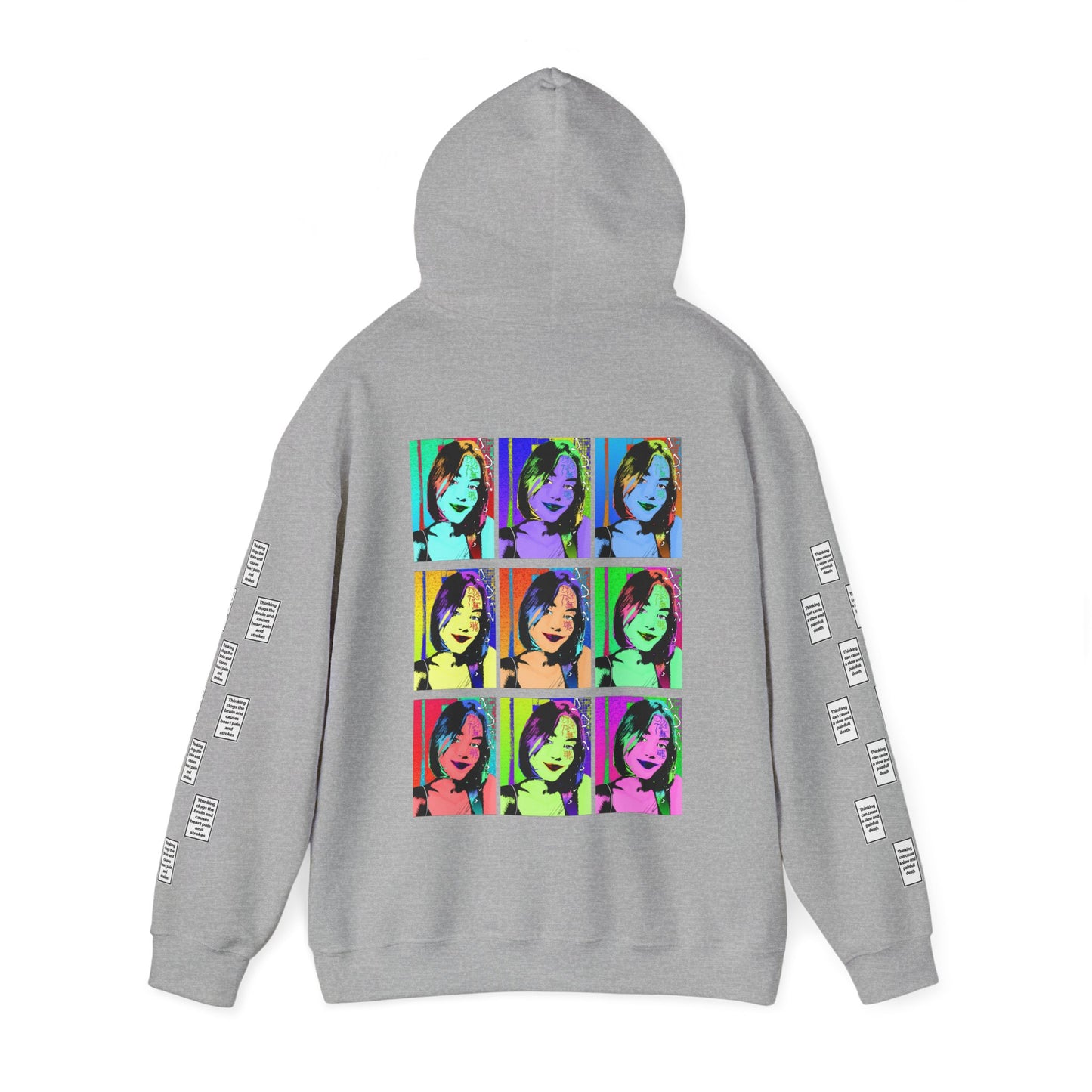 Katerina 9 grid arm print, Unisex Heavy Blend Hooded Sweatshirt