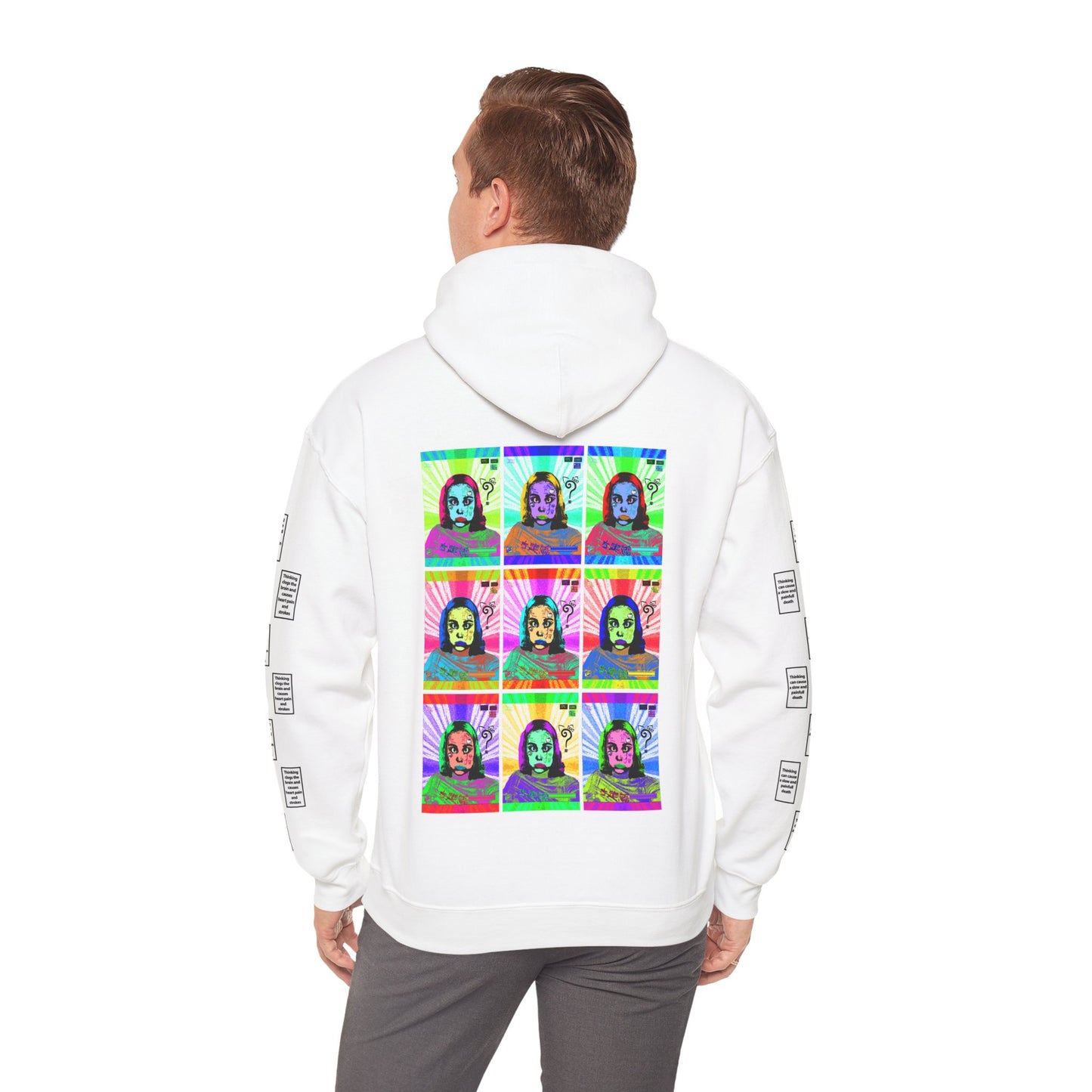 Klaudia 9 grid arm print, Unisex Heavy Blend Hooded Sweatshirt