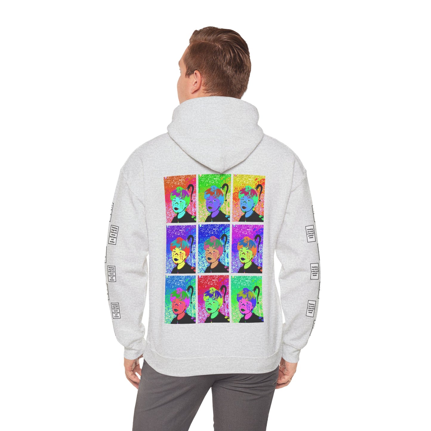 Sarah skater 9 grid arm print, Unisex Heavy Blend Hooded Sweatshirt