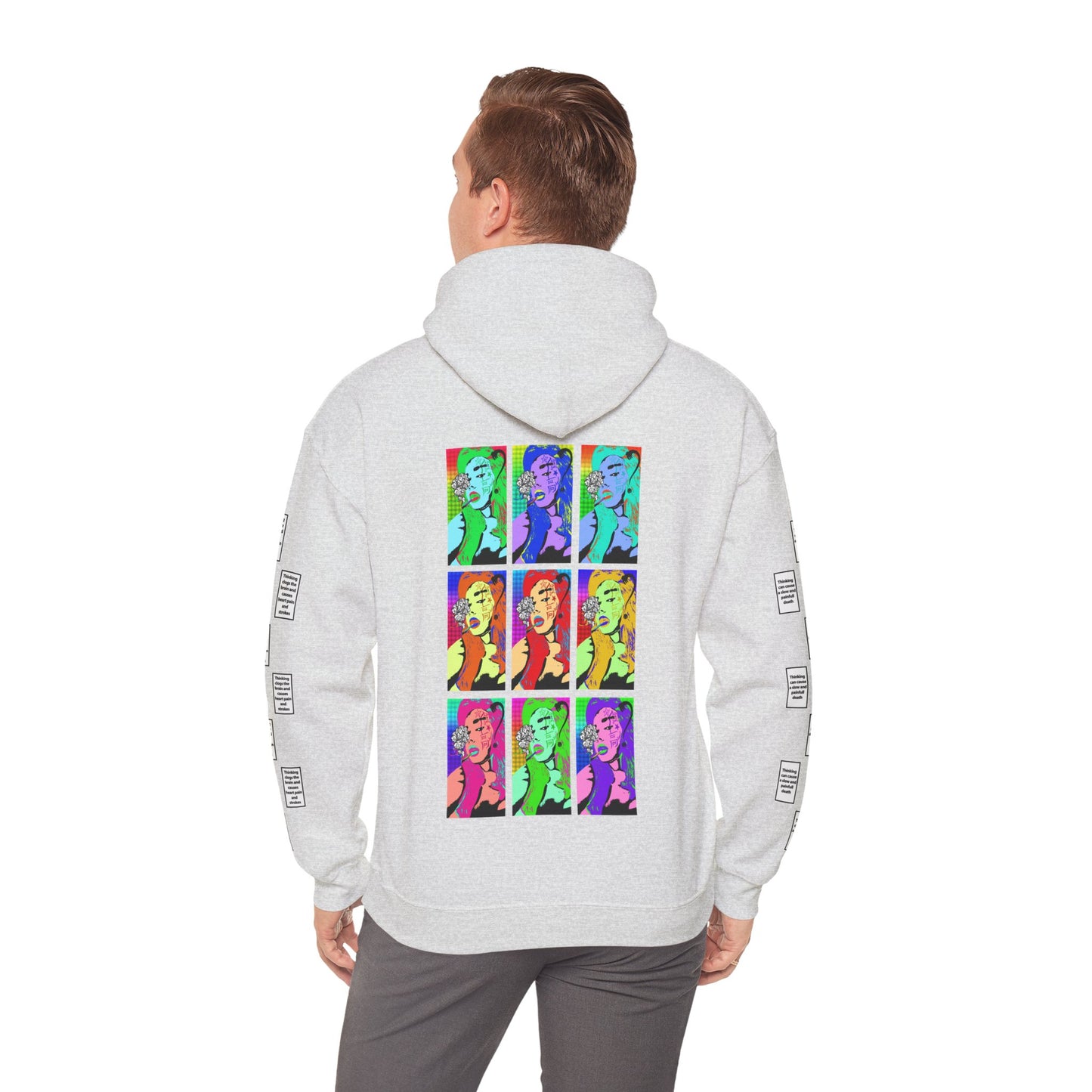 Emilia 9 grid arm print, Unisex Heavy Blend Hooded Sweatshirt