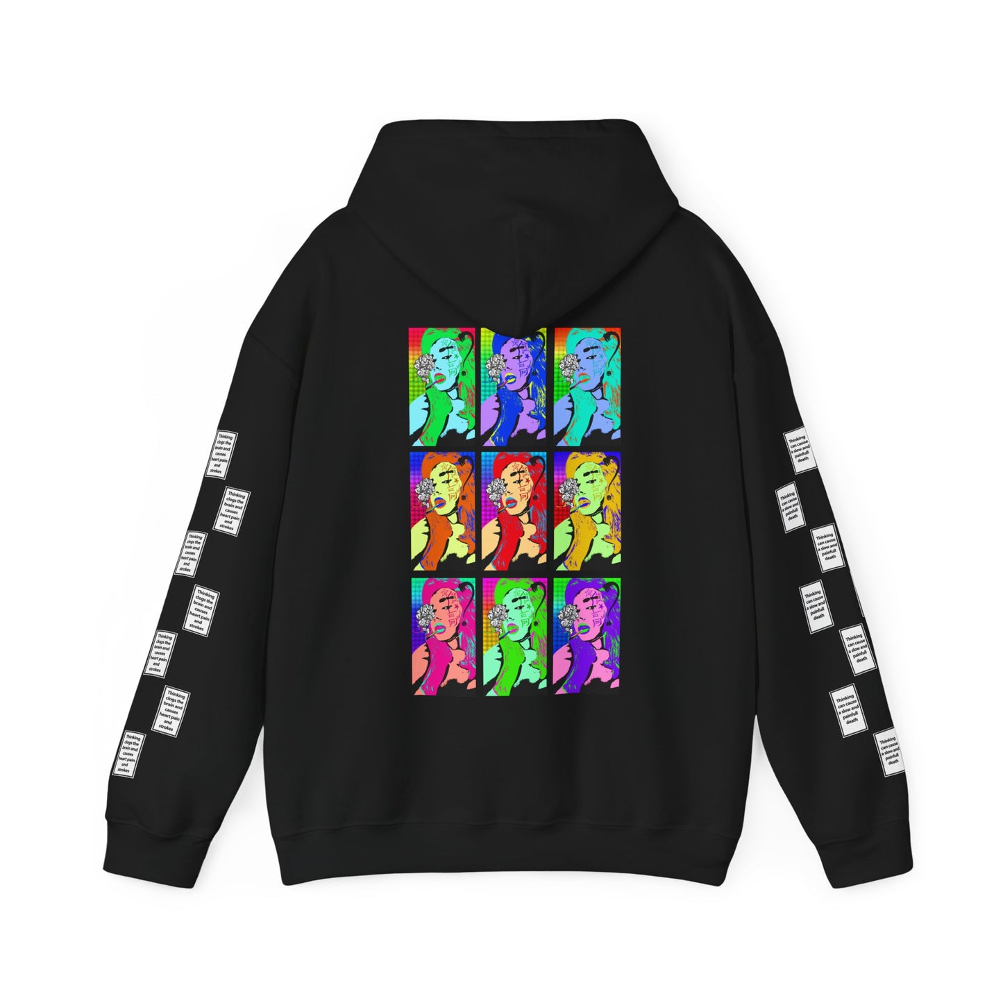 Emilia 9 grid arm print, Unisex Heavy Blend Hooded Sweatshirt