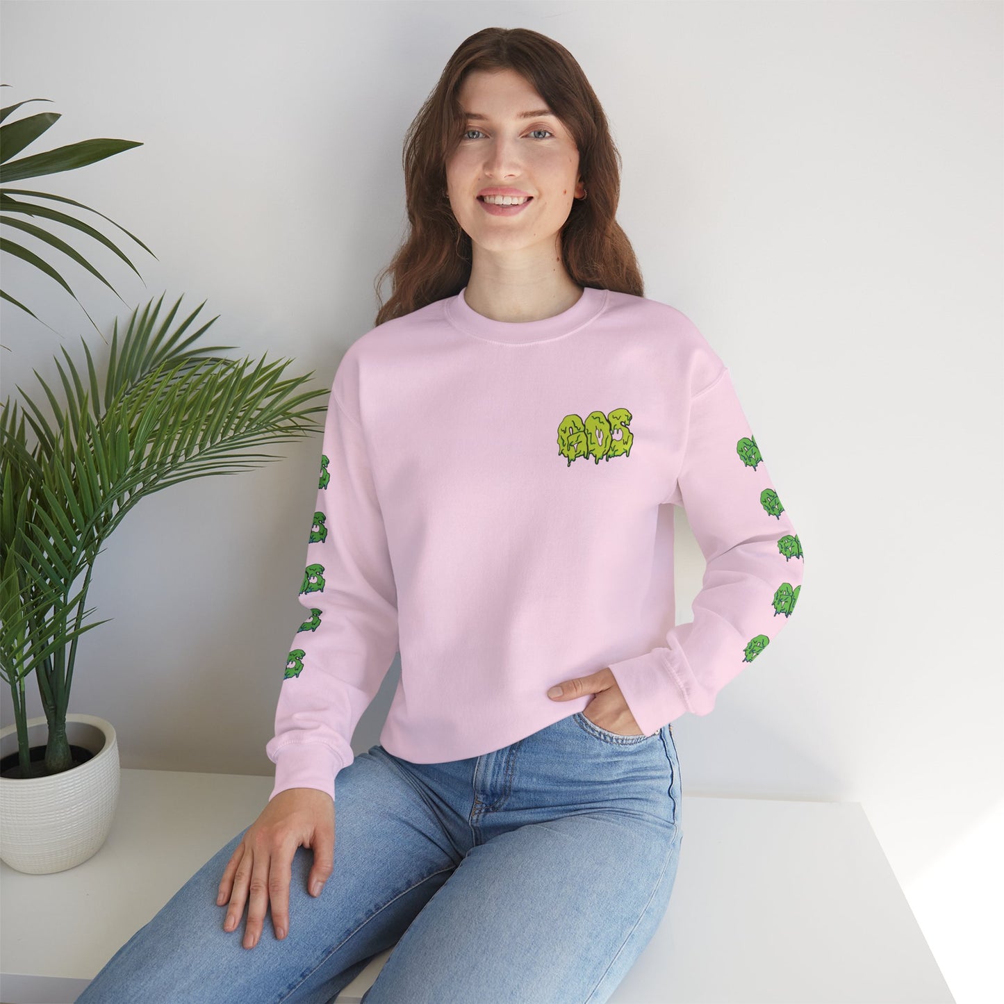 GOS SLIME acid green/green FULL SLEEVE unisex sweatshirt