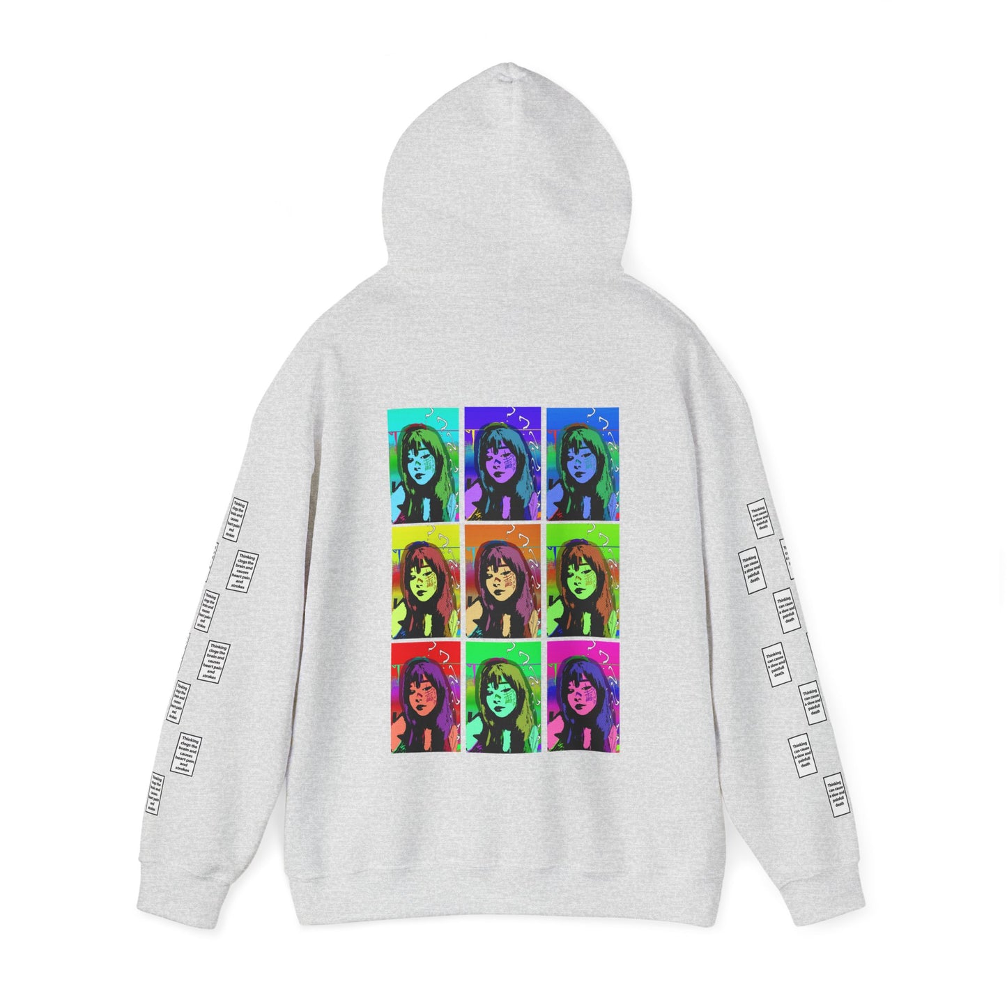 Nany 9 grid arm print, Unisex Heavy Blend Hooded Sweatshirt