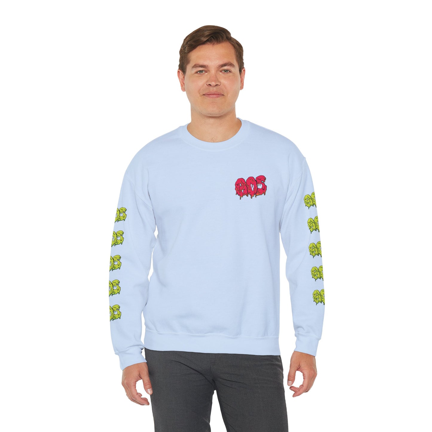 GOS SLIME red/acid green FULL SLEEVE unisex sweatshirt