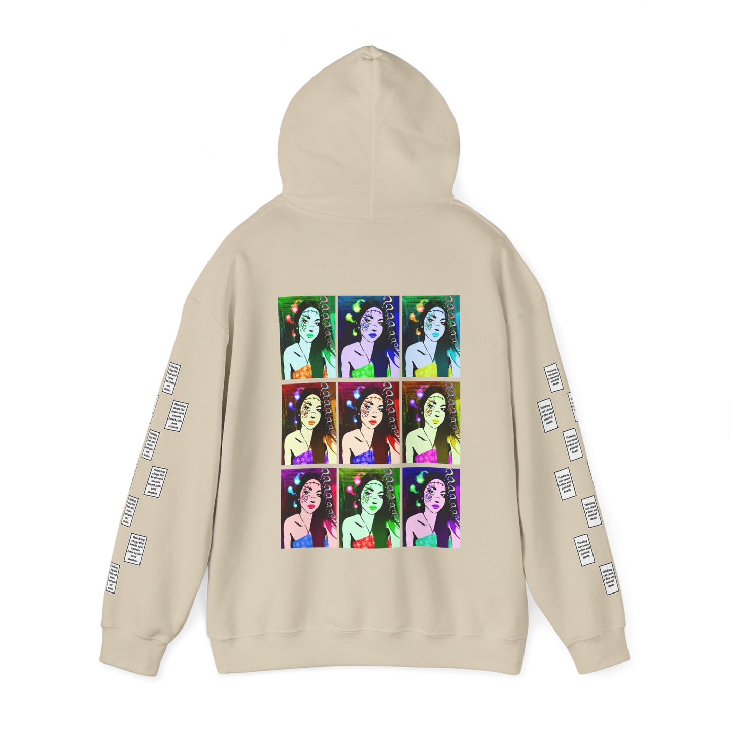 Judy 9 grid arm print, Unisex Heavy Blend Hooded Sweatshirt