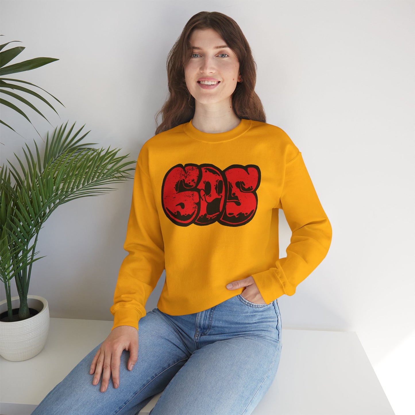 GOS SMILE red unisex sweatshirt