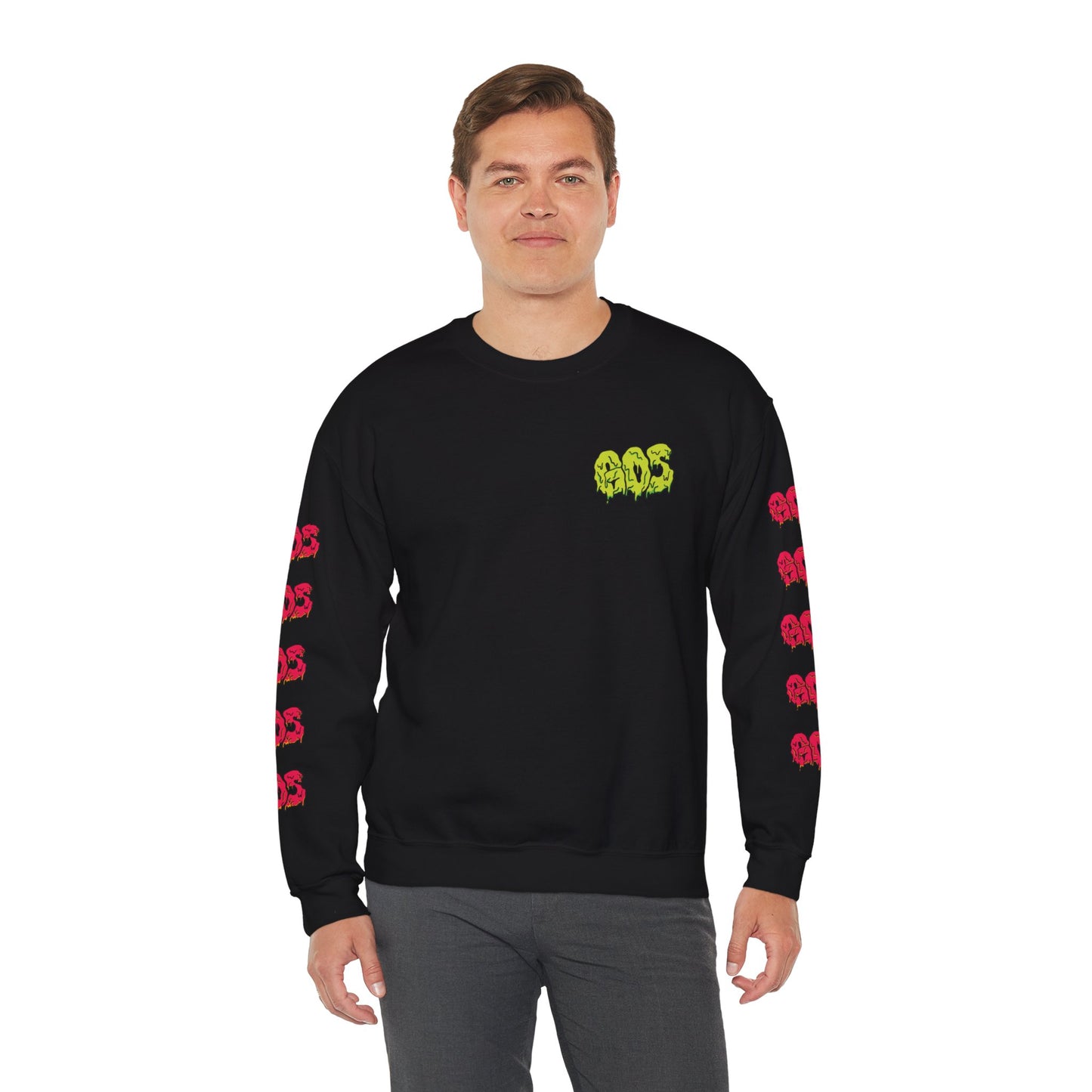 GOS SLIME acid green/red FULL SLEEVE unisex sweatshirt